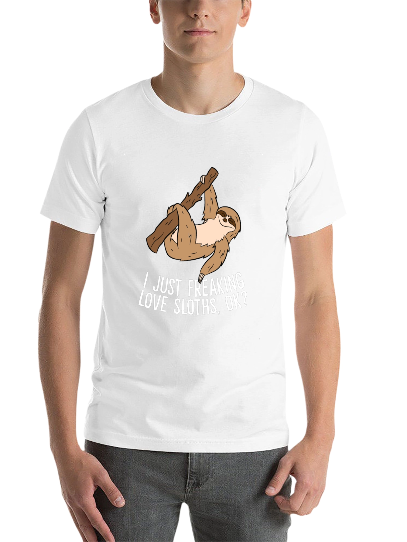 Sloth Lover T-Shirt - "I Just Freaking Love Sloths, Ok?" - 14