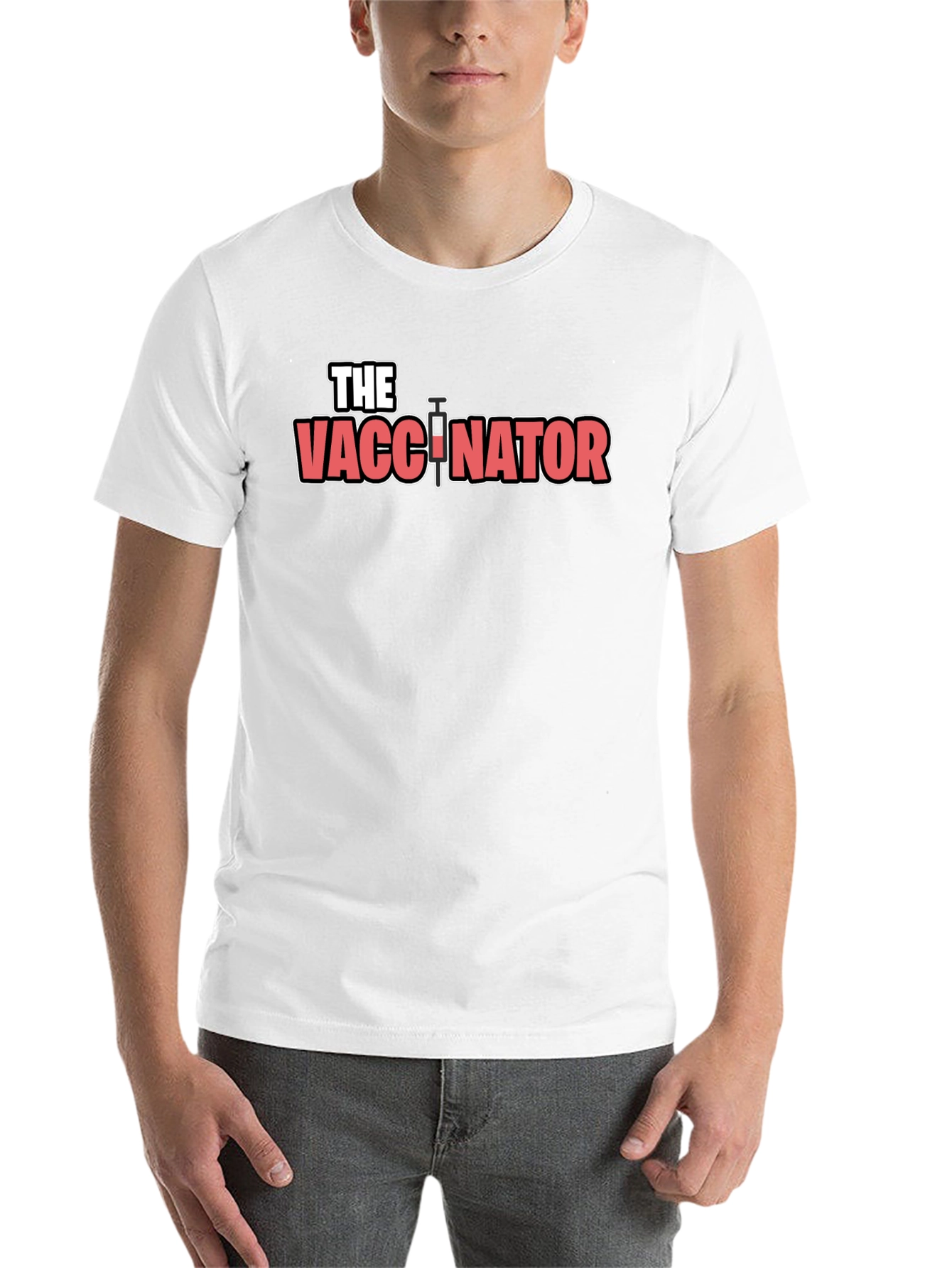 Black The Vaccinator T-Shirt - Novelty Graphic Tee view 14