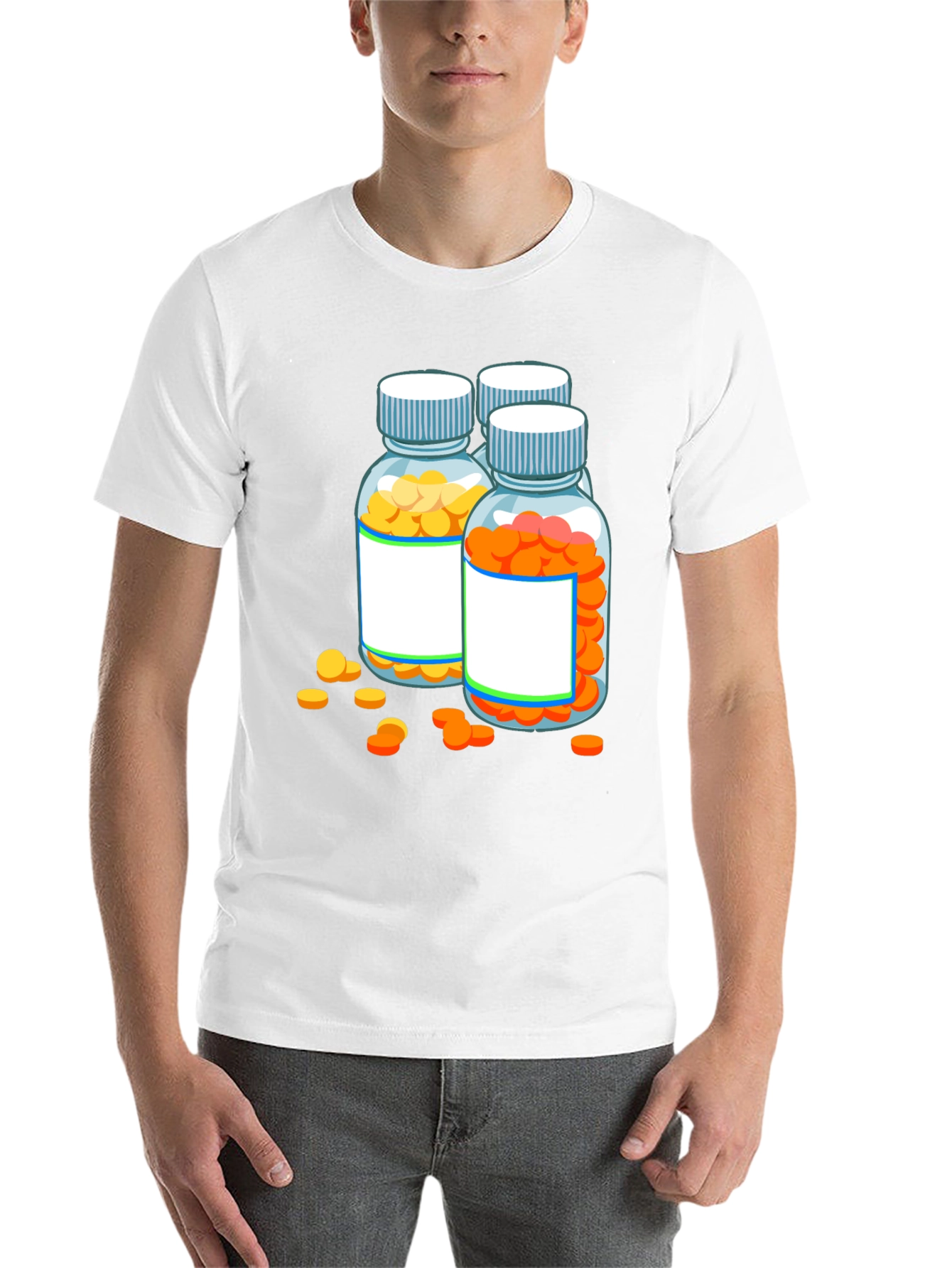 Black Pill Bottle Graphic Tee - Novelty Doctor Shirt view 14