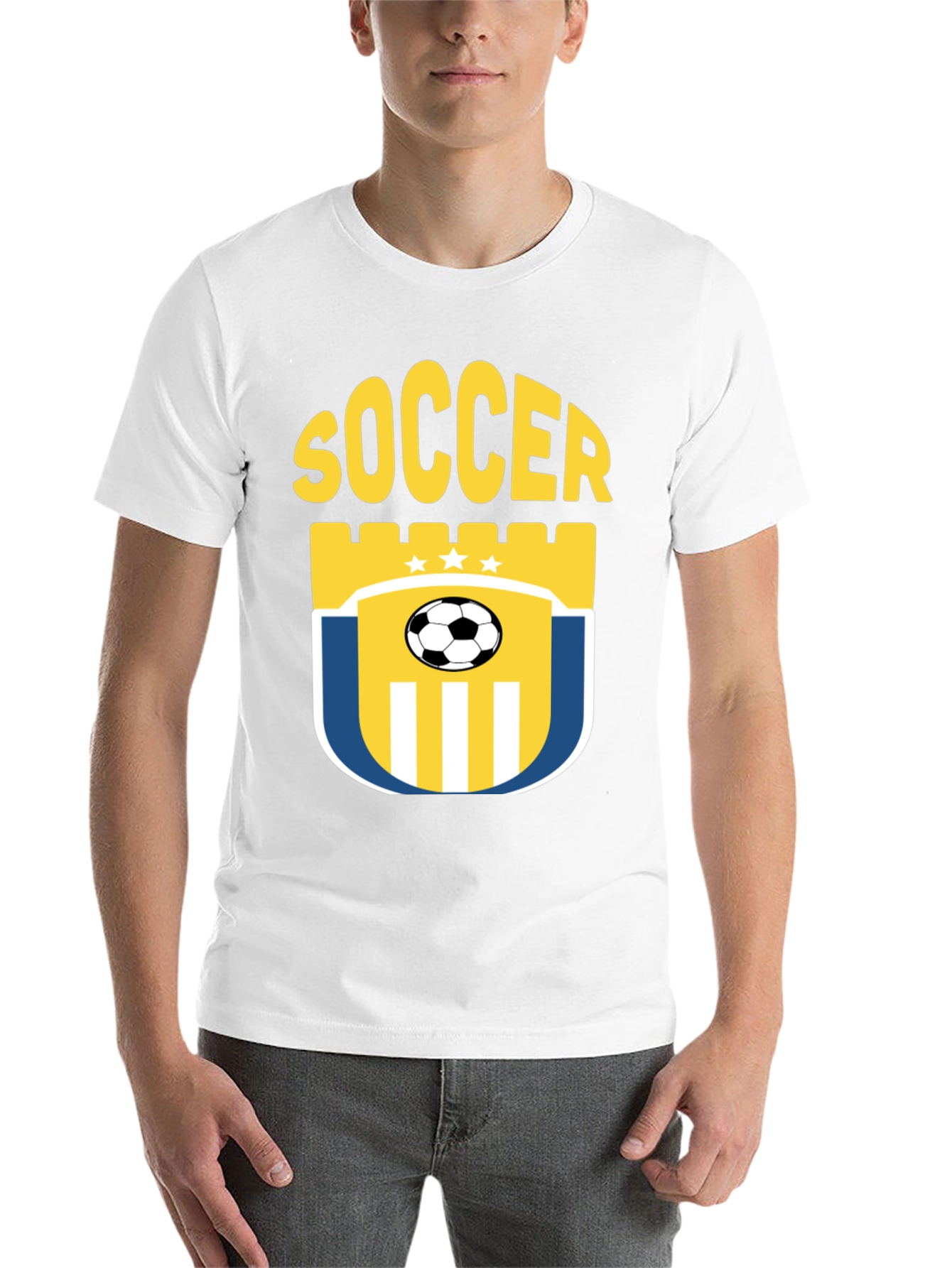 Black Soccer Graphic T-Shirt - Black view 14