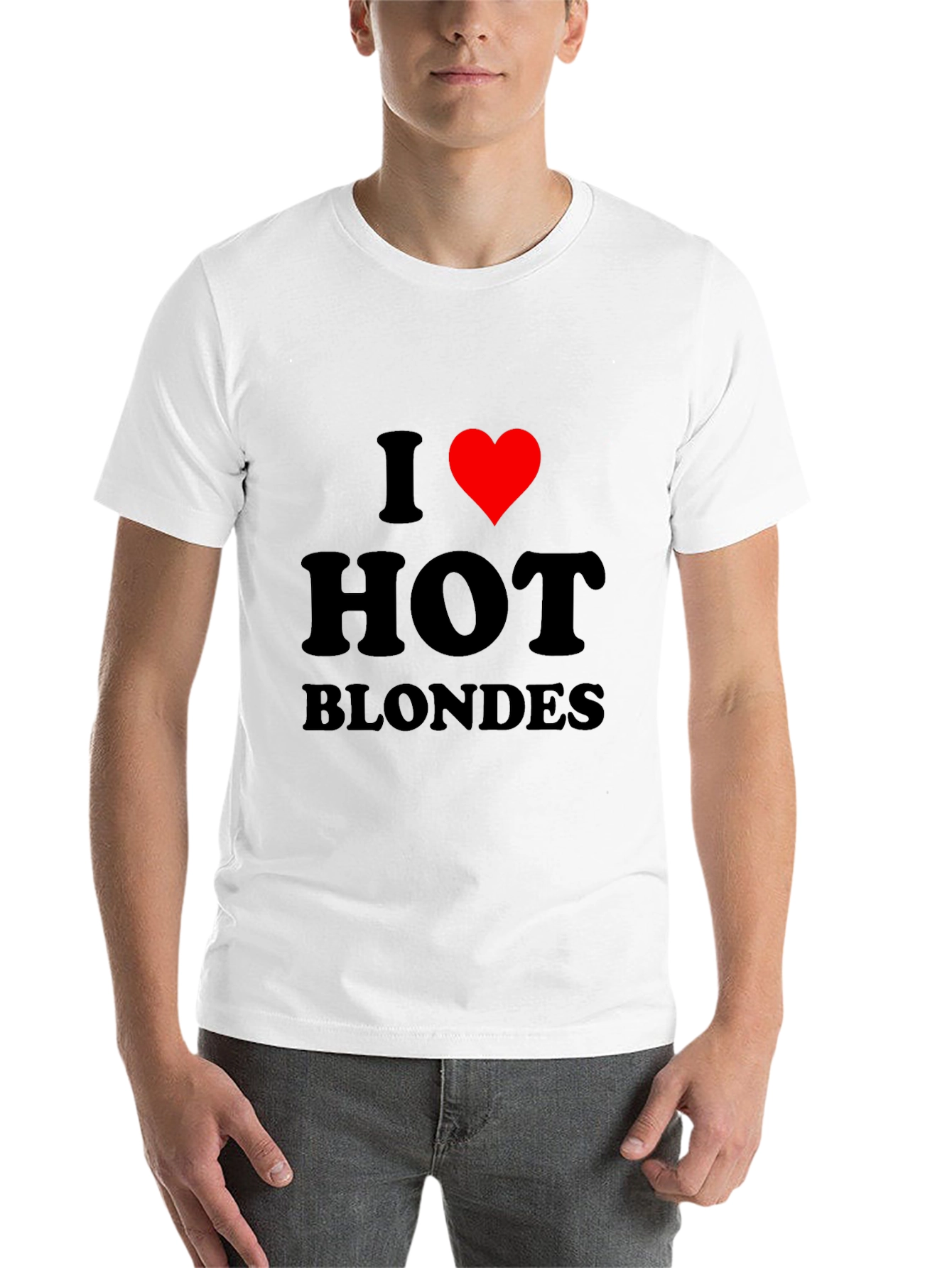 Black I Heart Hot Blondes Black T-Shirt view 14