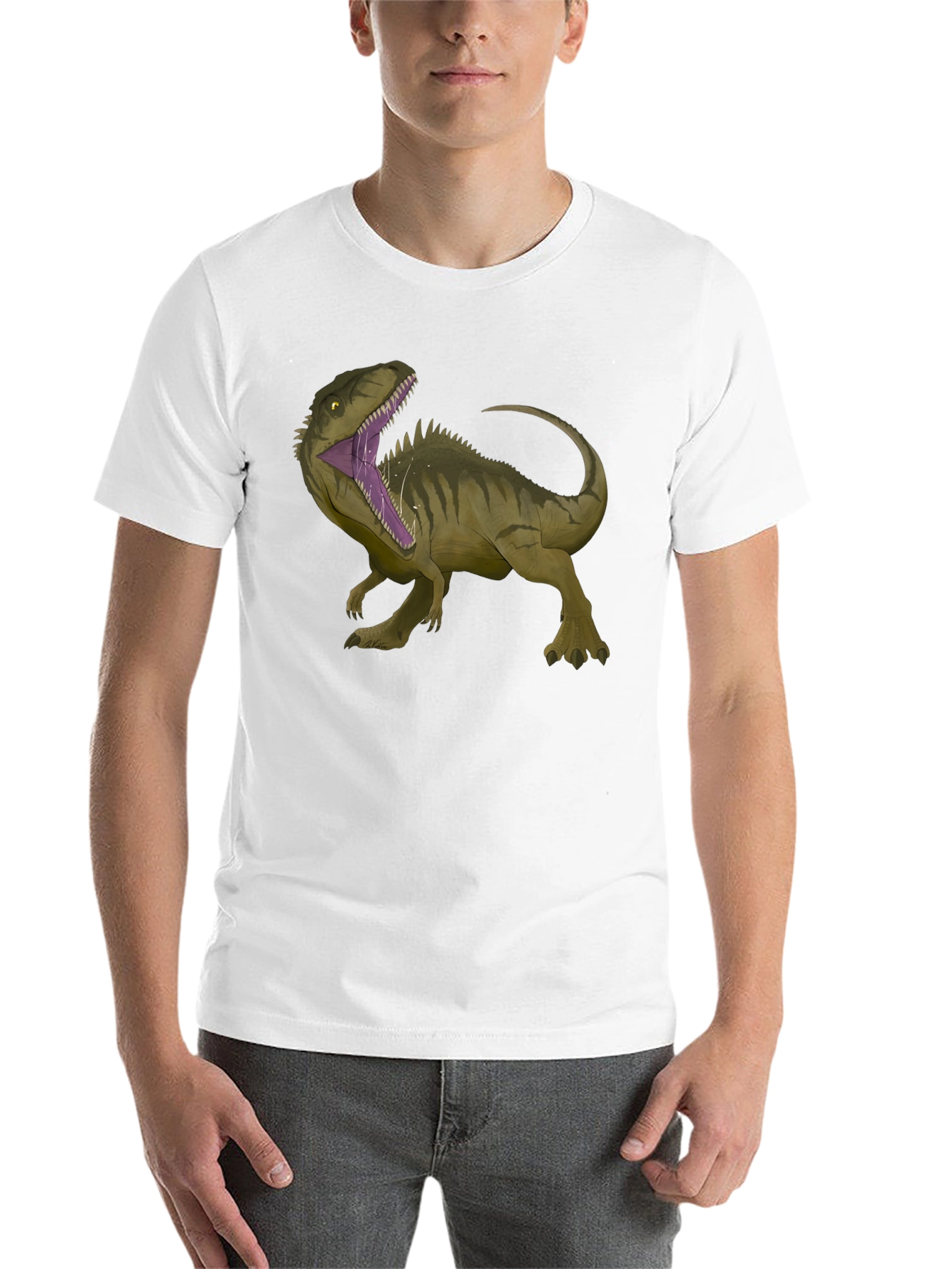 Black Dinosaur Graphic T-Shirt - Black view 14