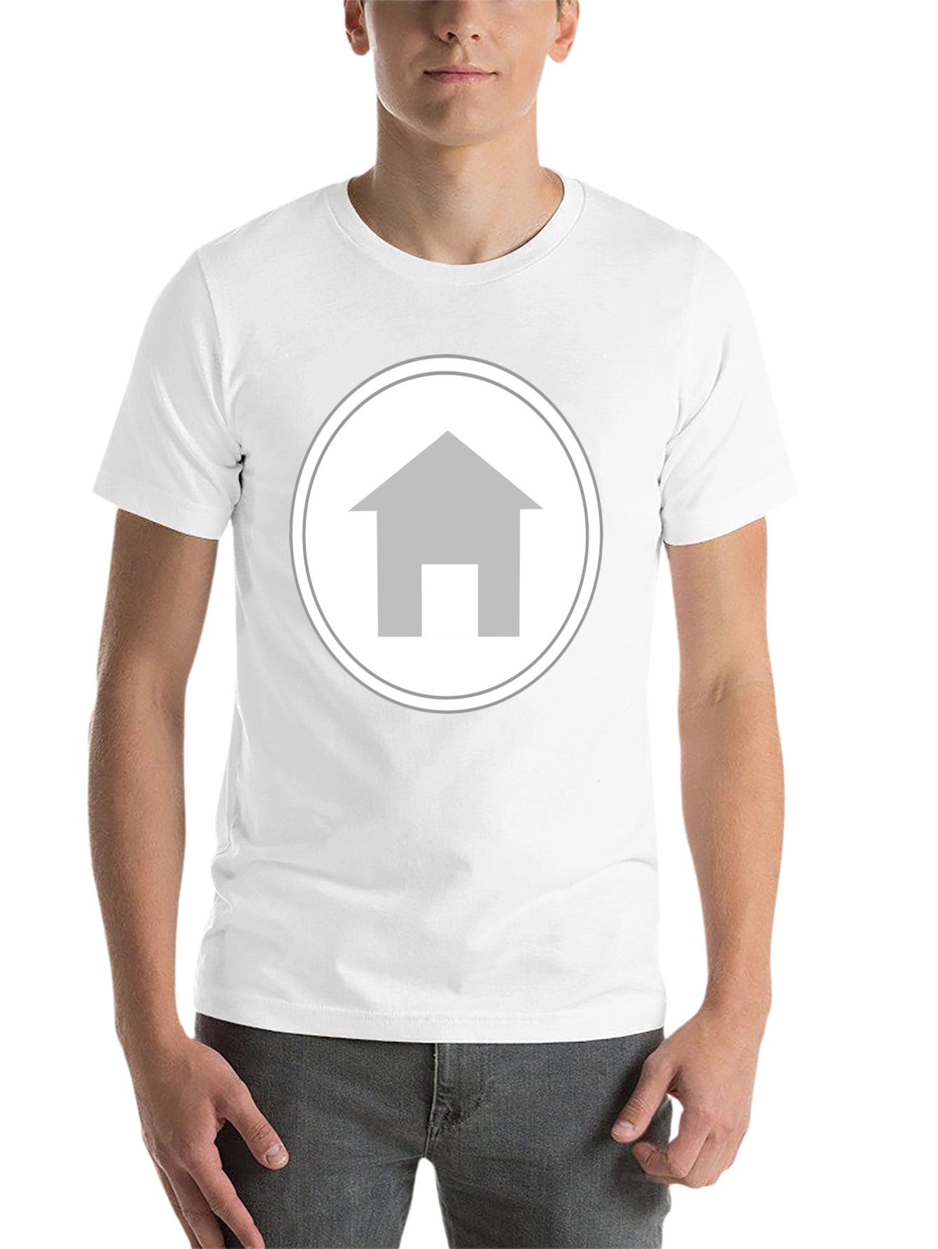 Black Simple House Logo T-Shirt view 14