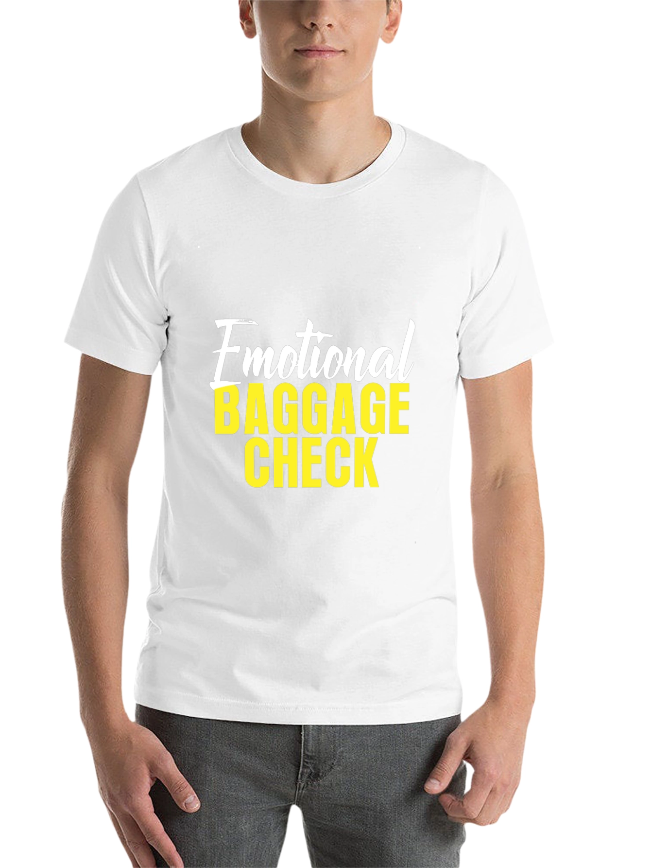 Black Emotional Baggage Check Graphic T-Shirt view 14