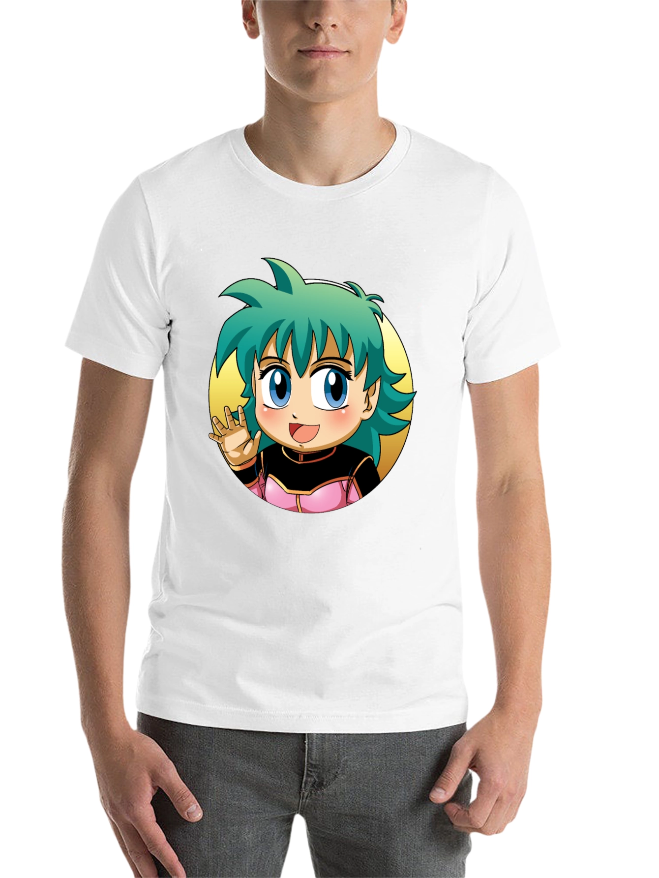 Black Anime Girl Graphic Tee - Black view 14