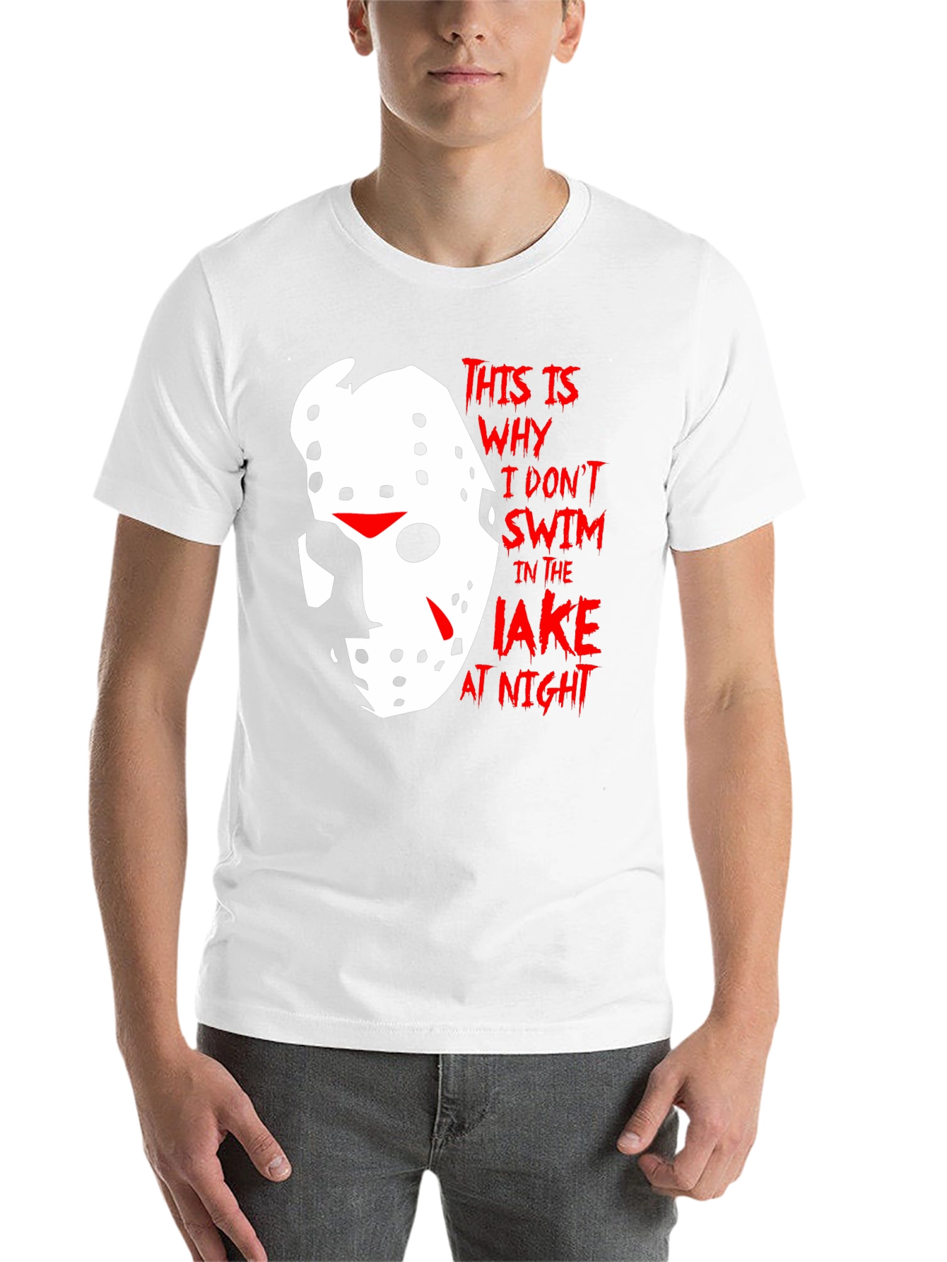 Friday the 13th T-Shirt - Lake Swim Warning - 14