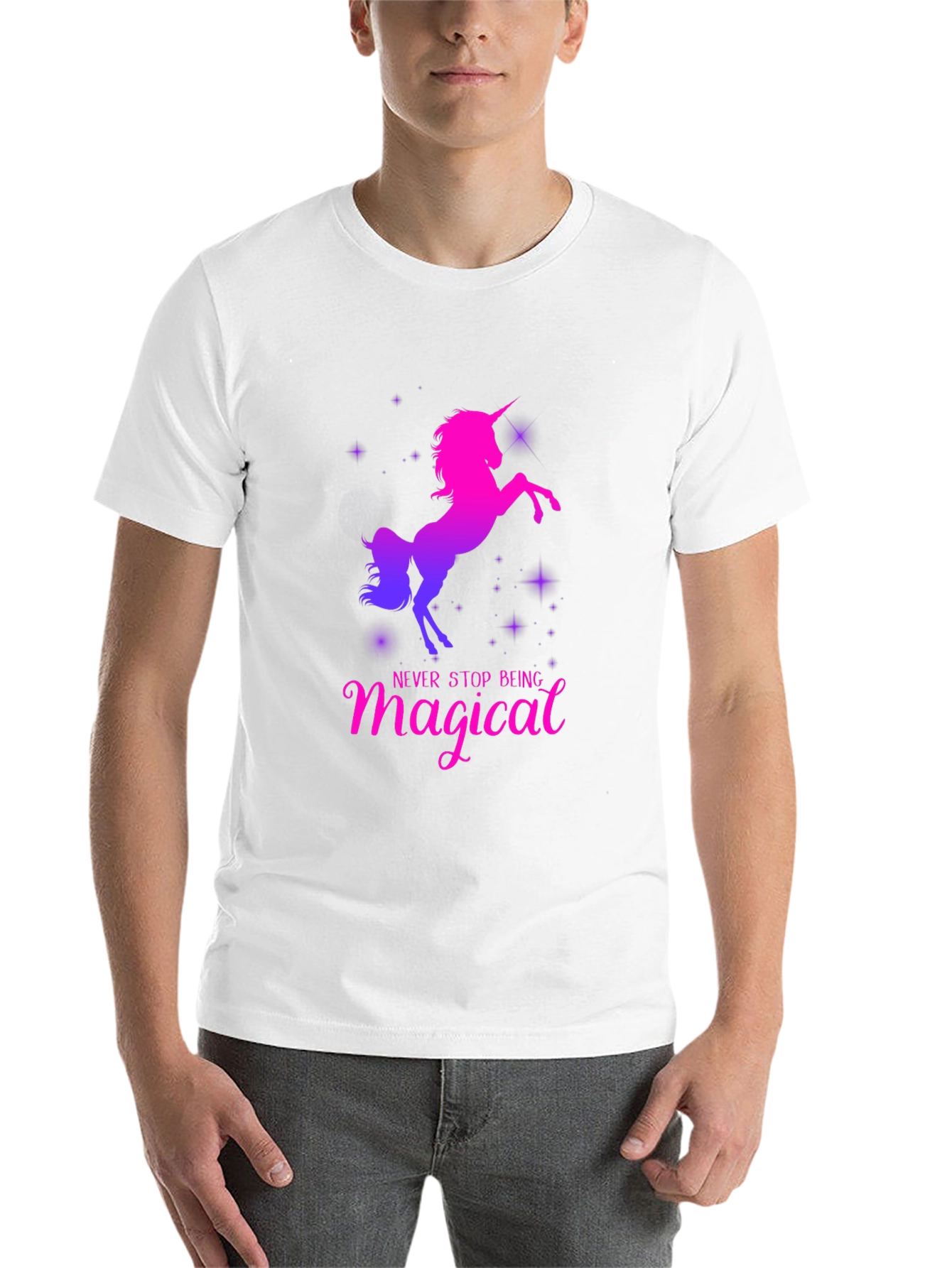 Black Magical Unicorn T-Shirt - Black view 14