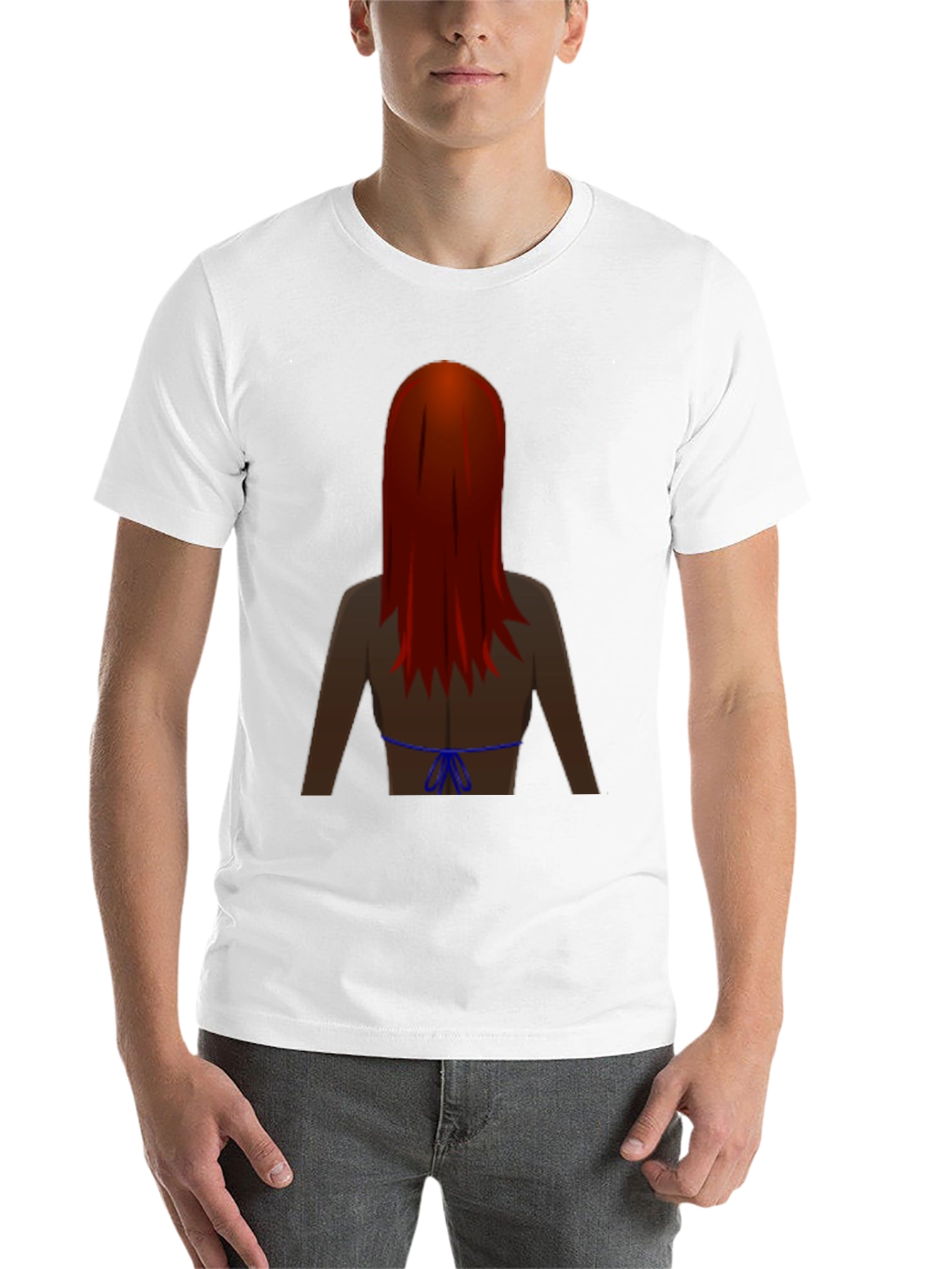 Black Novelty Graphic Tee - Woman with Red Hair view 14