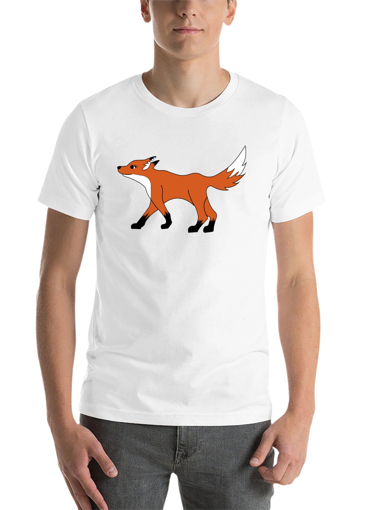 Black Fox Graphic T-Shirt - Casual Wear view 14