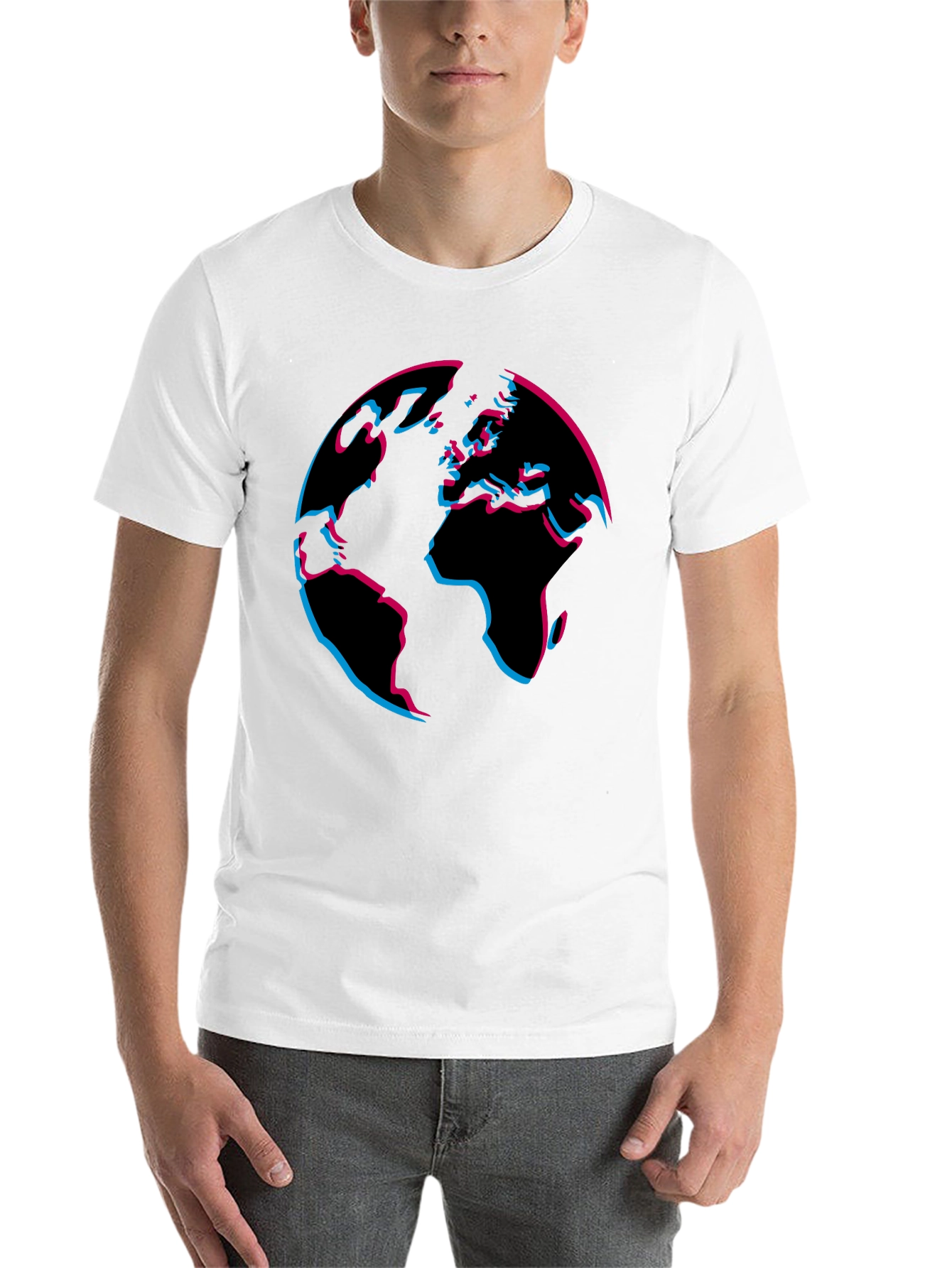 Black Abstract Earth Graphic Tee - Black view 14