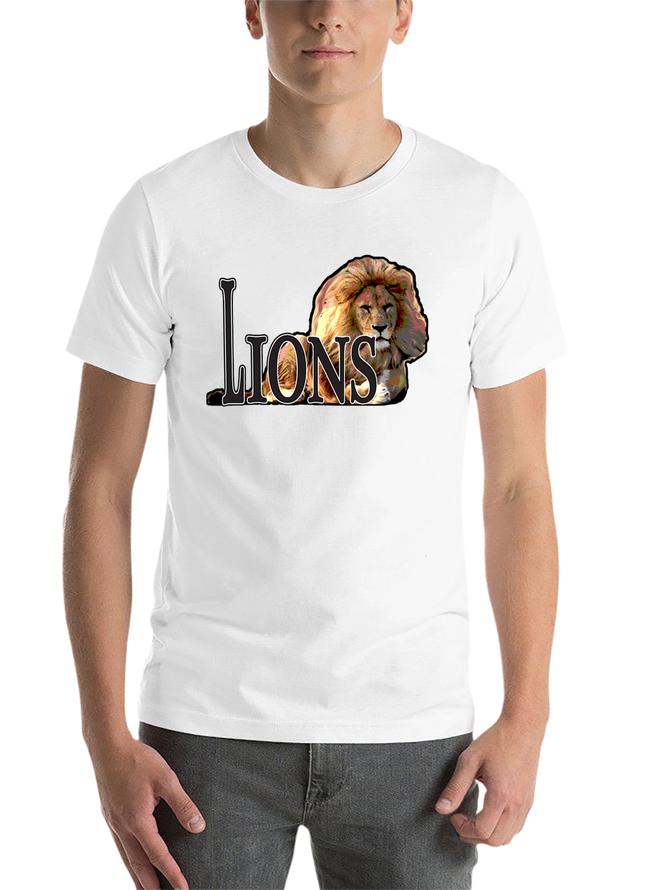 Black Lions Graphic Tee - Bold Lion Design view 14