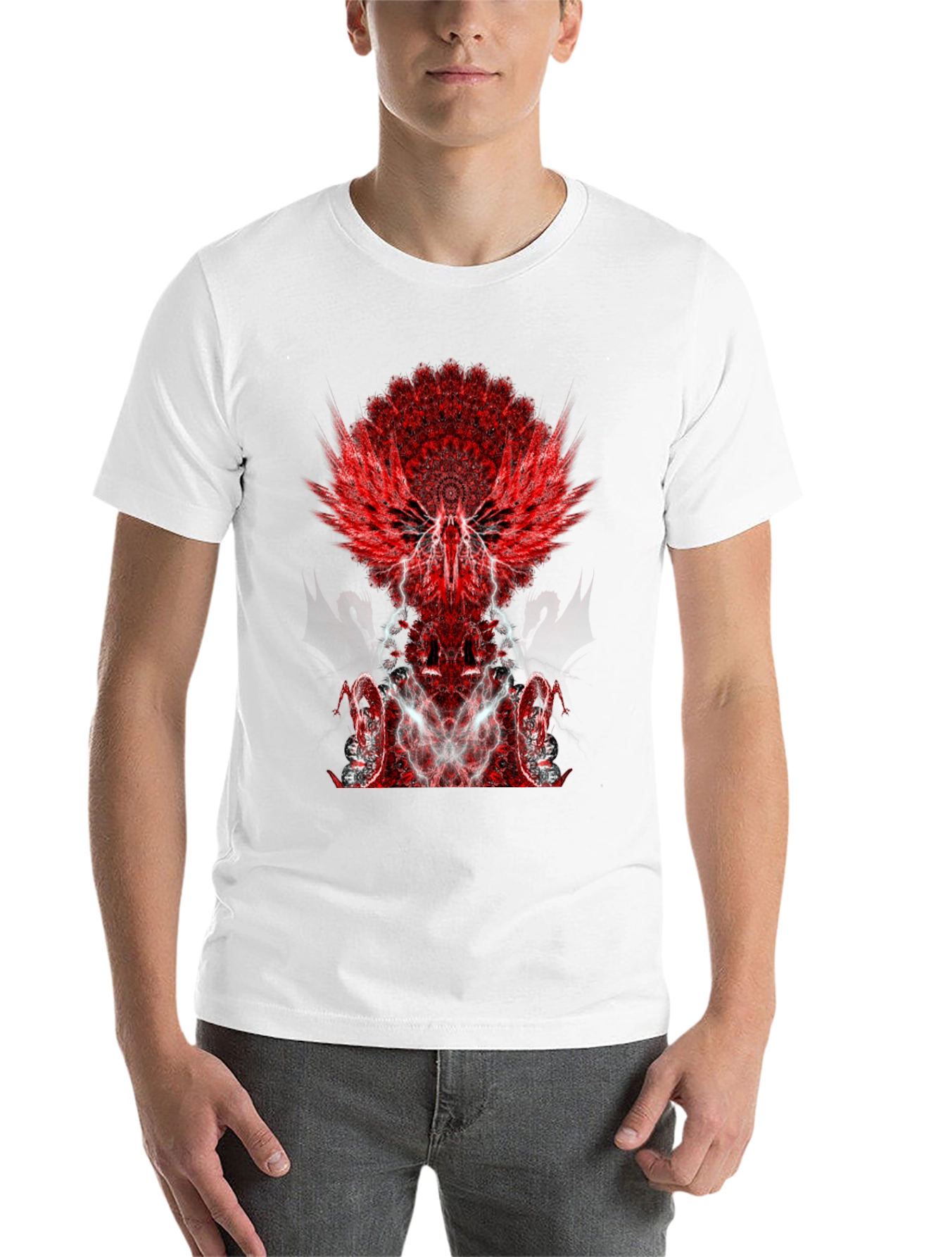 Black Winged Graphic Black T-Shirt view 14