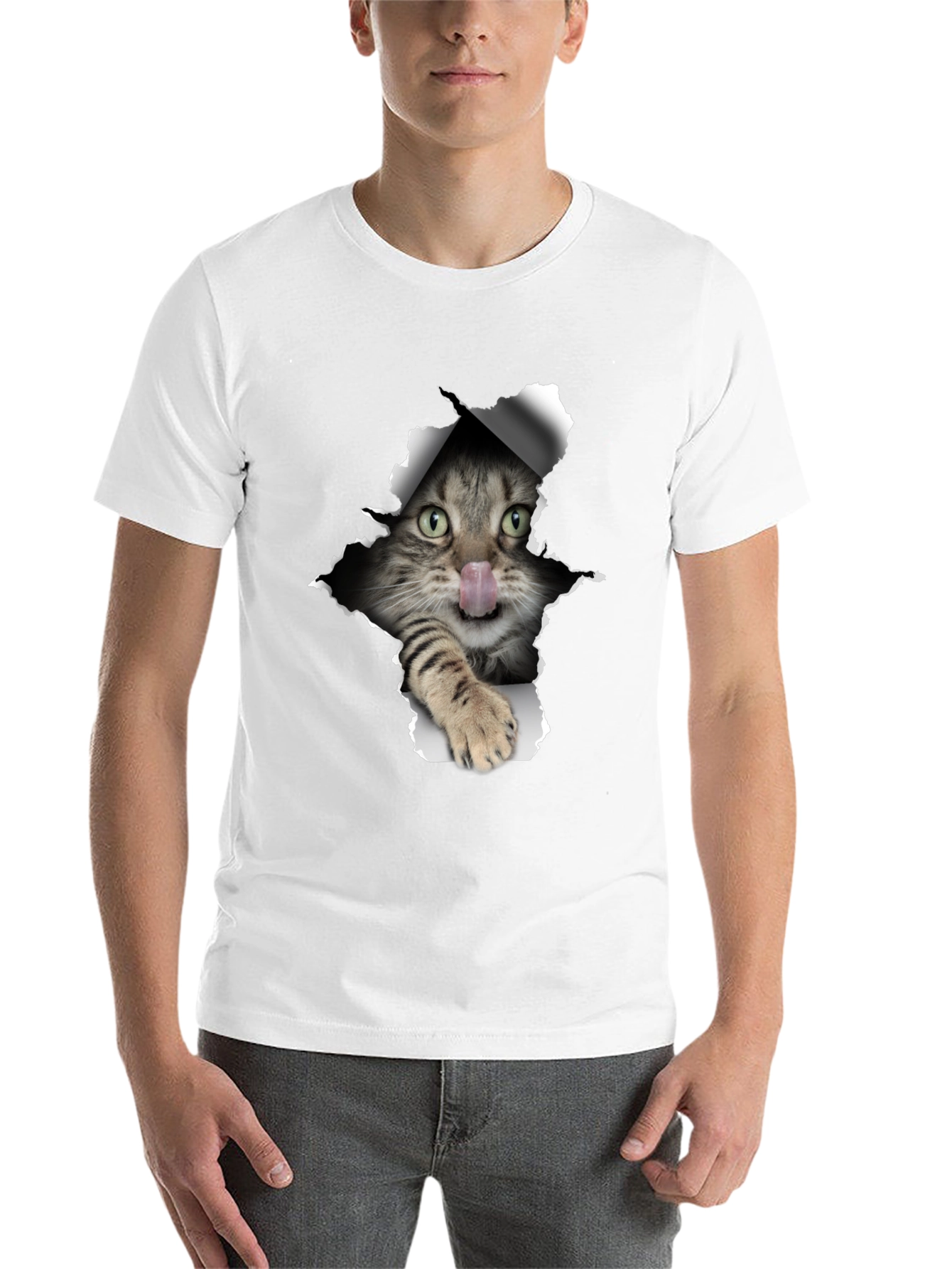 Black Cat Graphic Black T-Shirt view 14