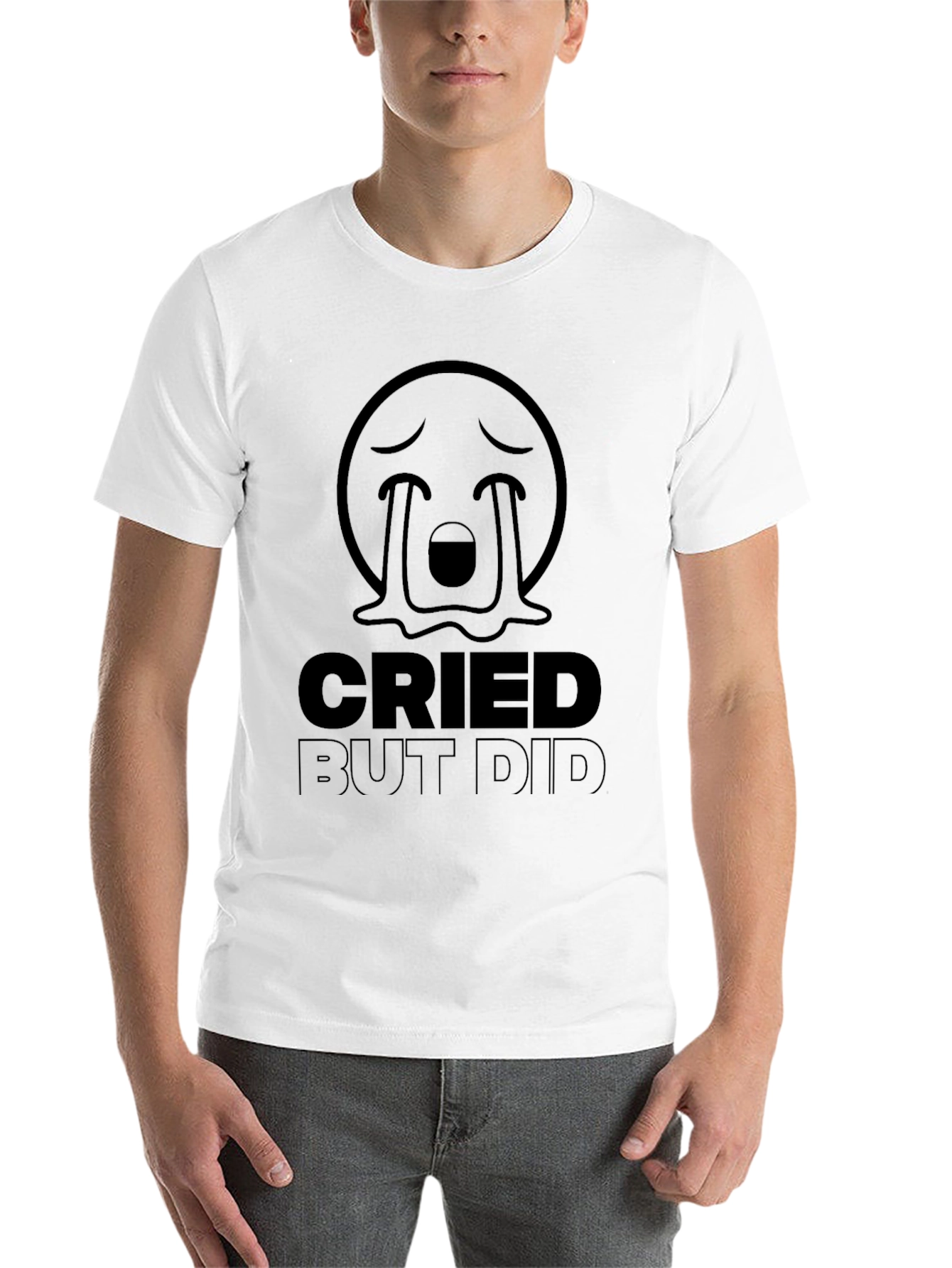 Black Cried But Did T-Shirt: Funny Emoji Graphic Tee view 14