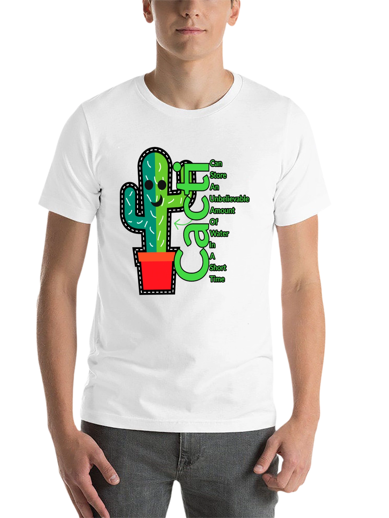 Black Cactus T-Shirt: Fun, Unique Plant Graphic Tee view 14