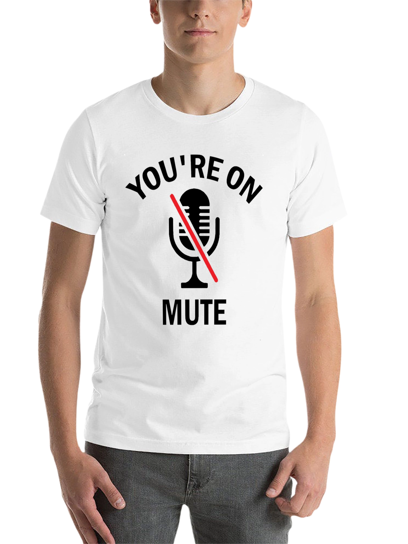 Black You're on Mute T-Shirt - Funny Conference Call Tee view 14