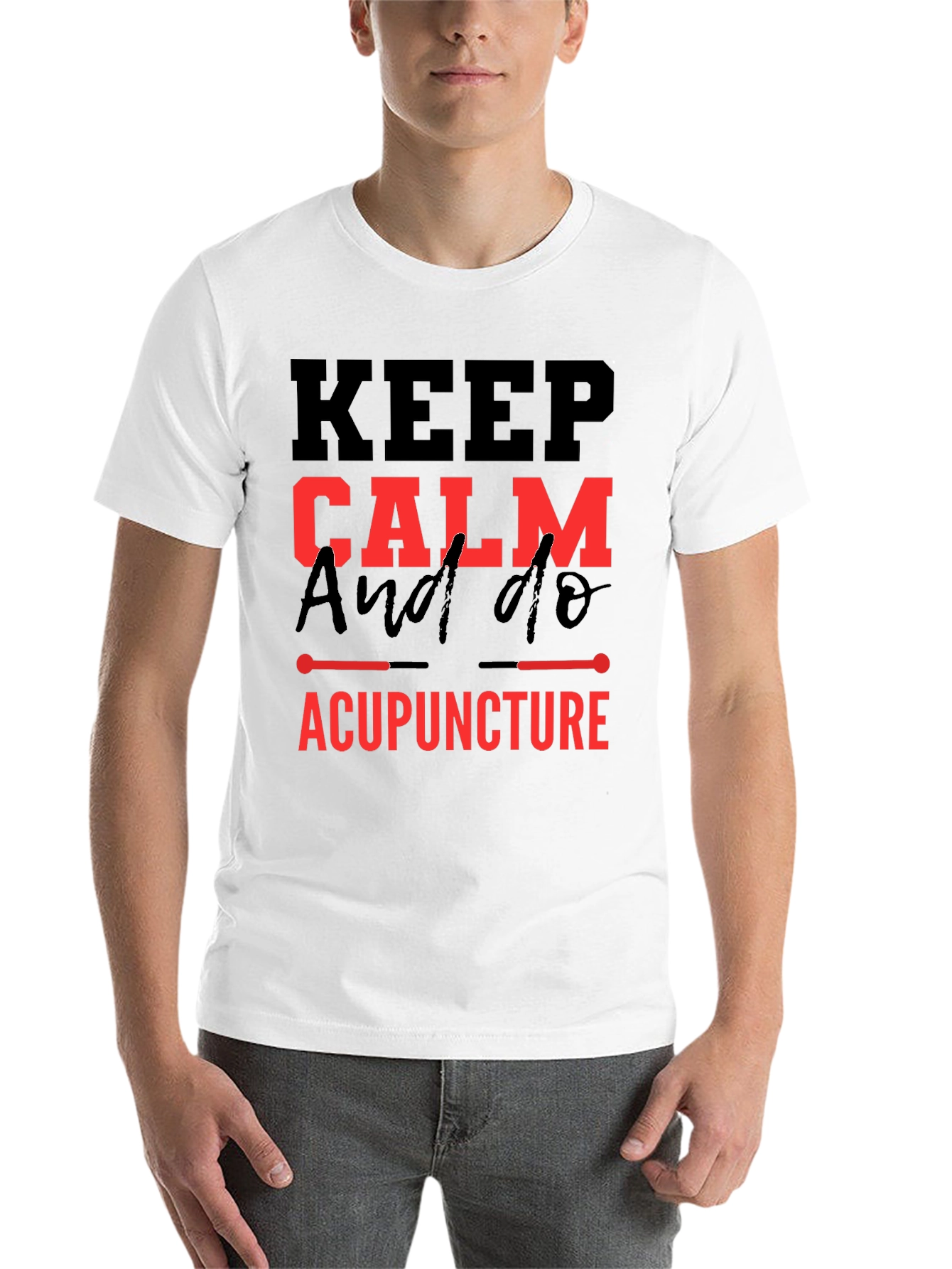 Black Keep Calm & Do Acupuncture T-Shirt view 14