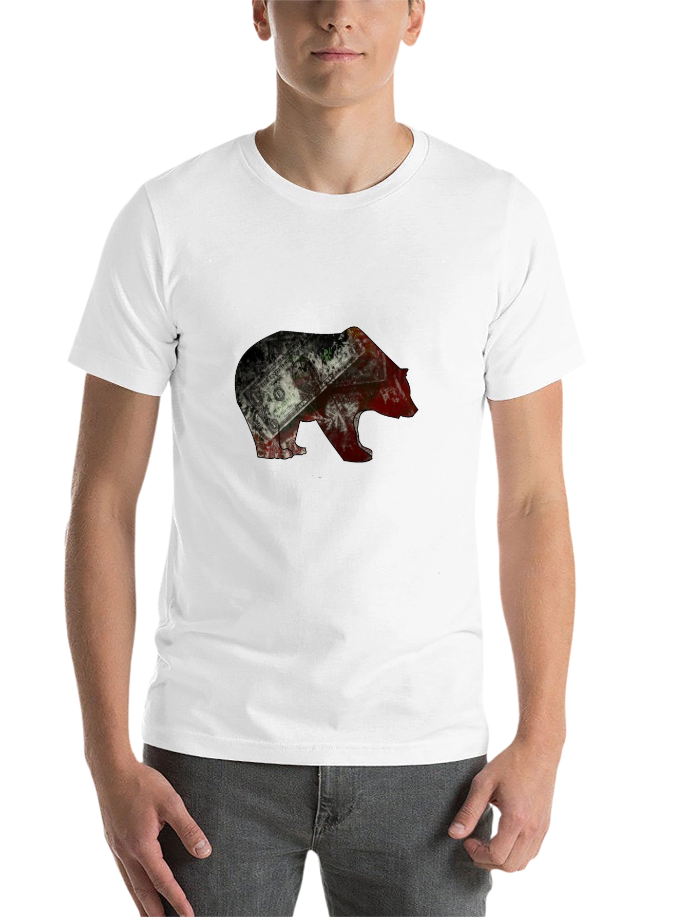 Black Bear Graphic Men's T-Shirt - Black view 14