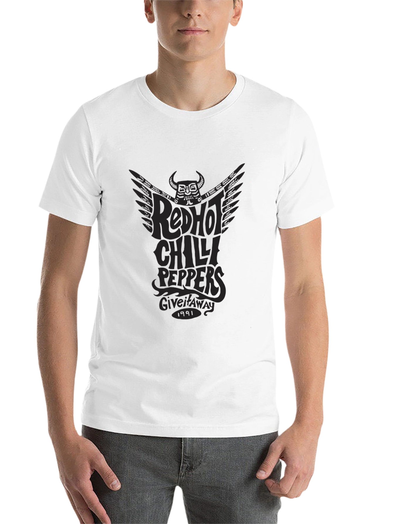 Black Red Hot Chili Peppers Black Graphic T-Shirt view 14