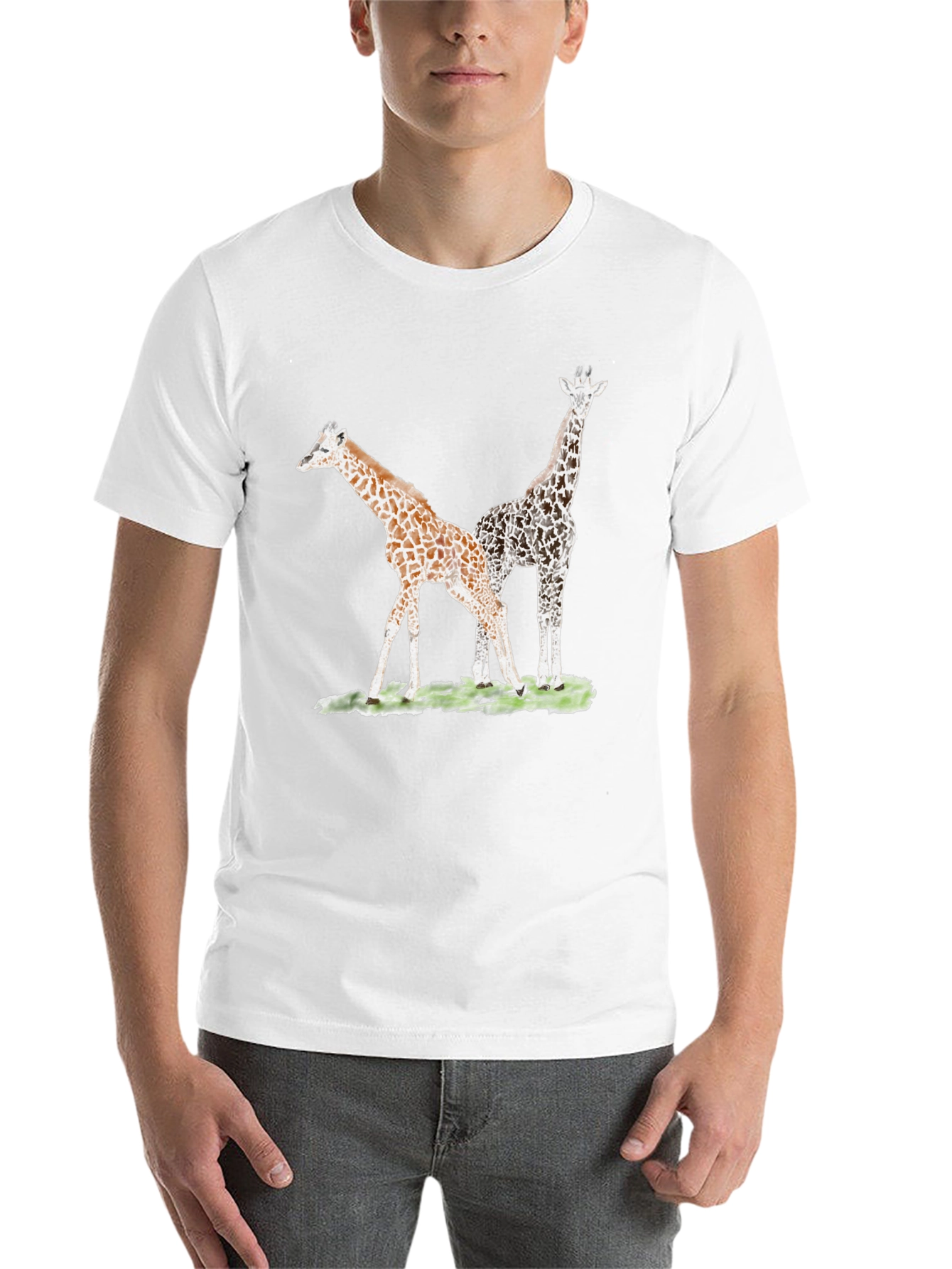 Black Giraffe Graphic Tee - Unique Animal Print T-Shirt view 14