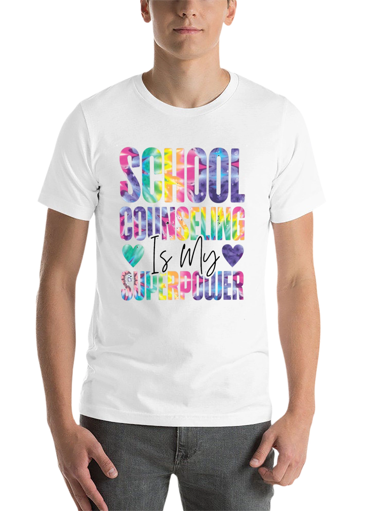 School Counseling Tie-Dye Graphic Tee - 14