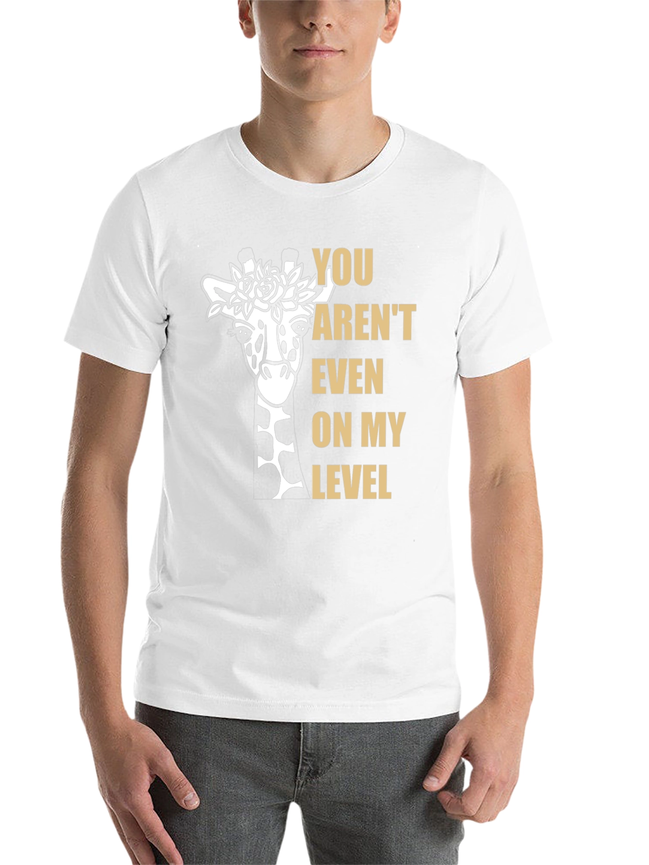 Black Giraffe T-Shirt: You Aren't Even on My Level Funny Graphic Tee view 14