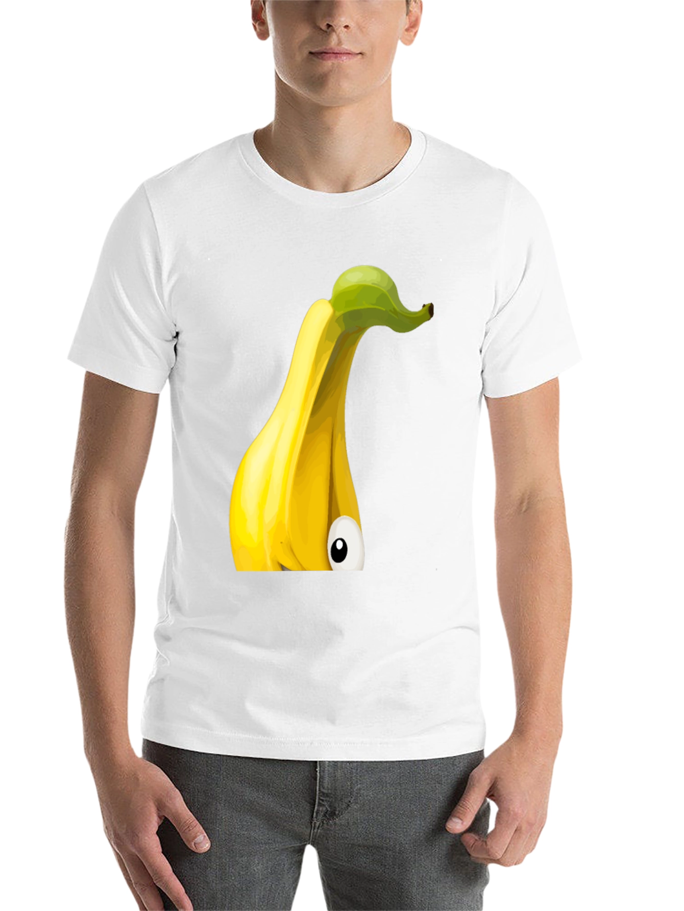 Black Funny Banana Cartoon Graphic T-Shirt view 14