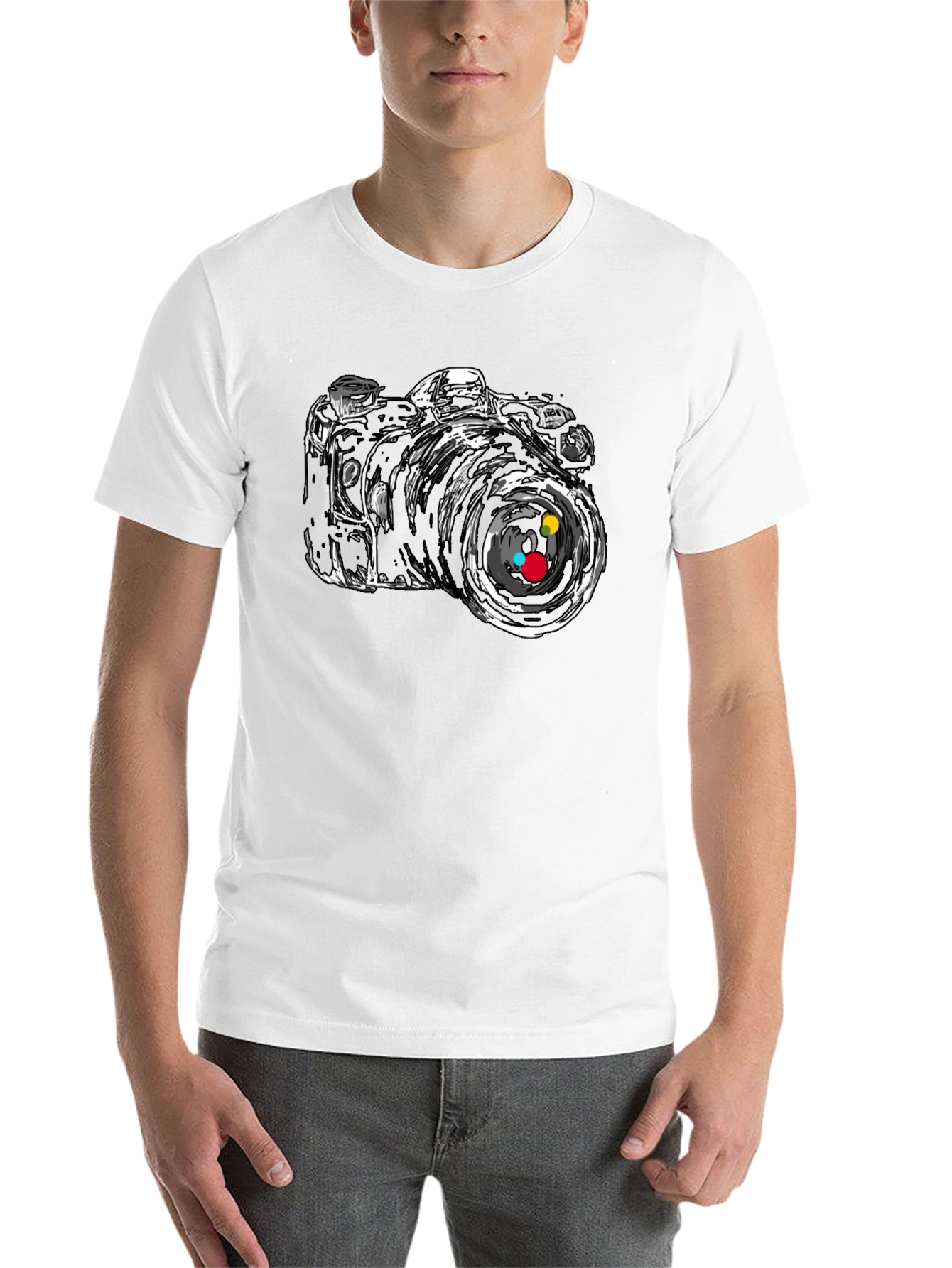 Black Camera Graphic Tee - Stylish Black T-Shirt view 14