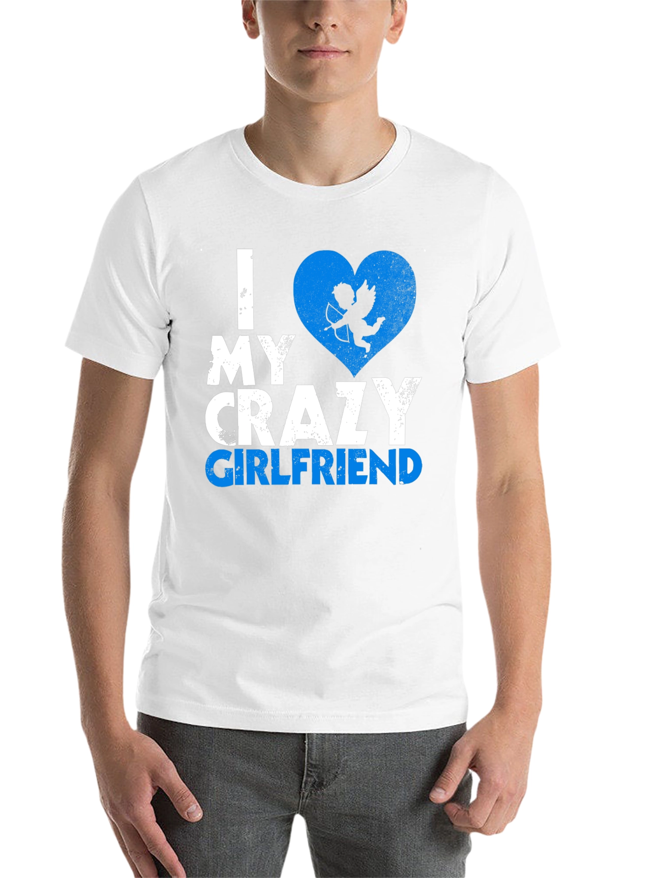 Black I Love My Crazy Girlfriend T-Shirt Valentine's Day Gift view 14