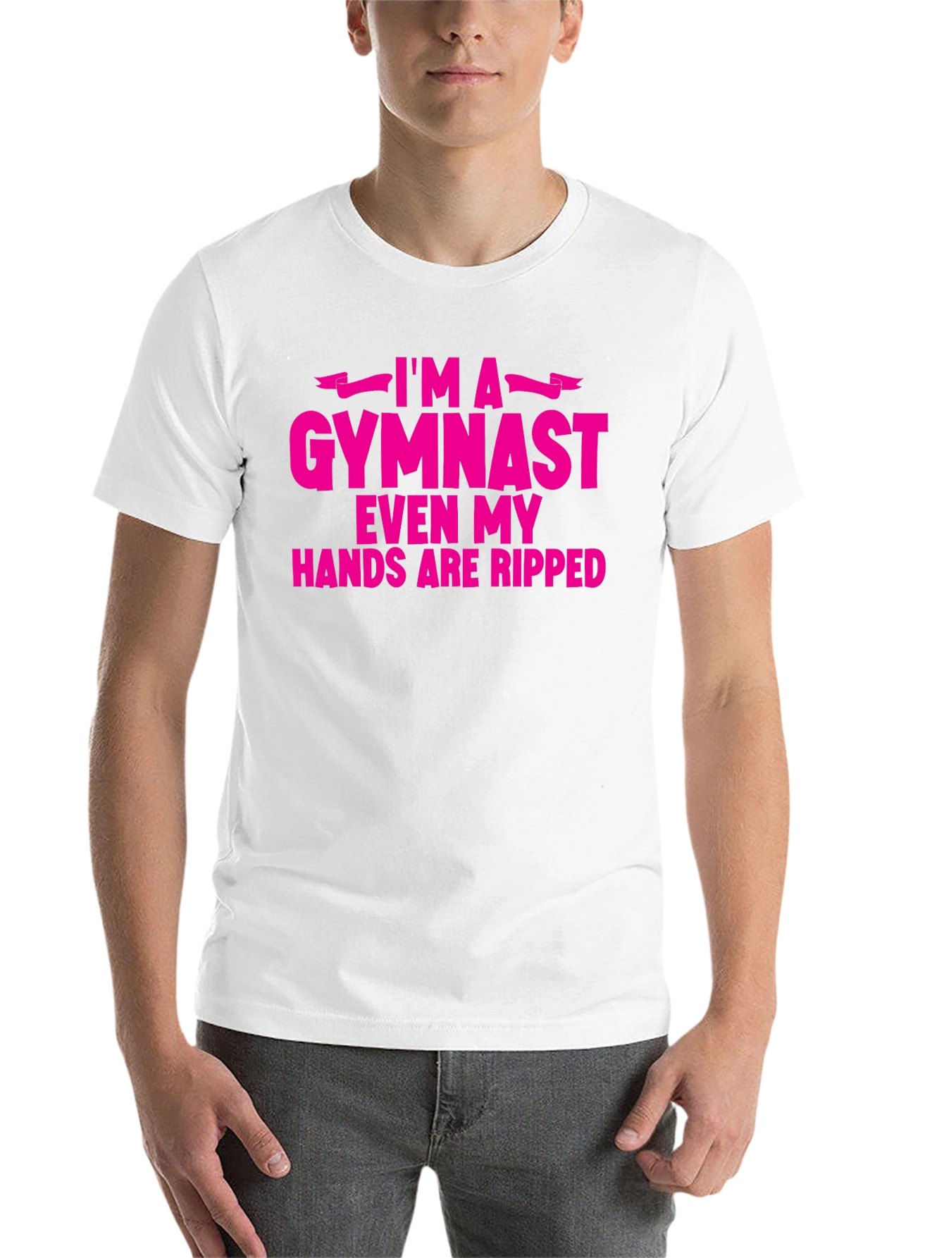 Black I'm A Gymnast Funny Ripped Hands T-Shirt view 14