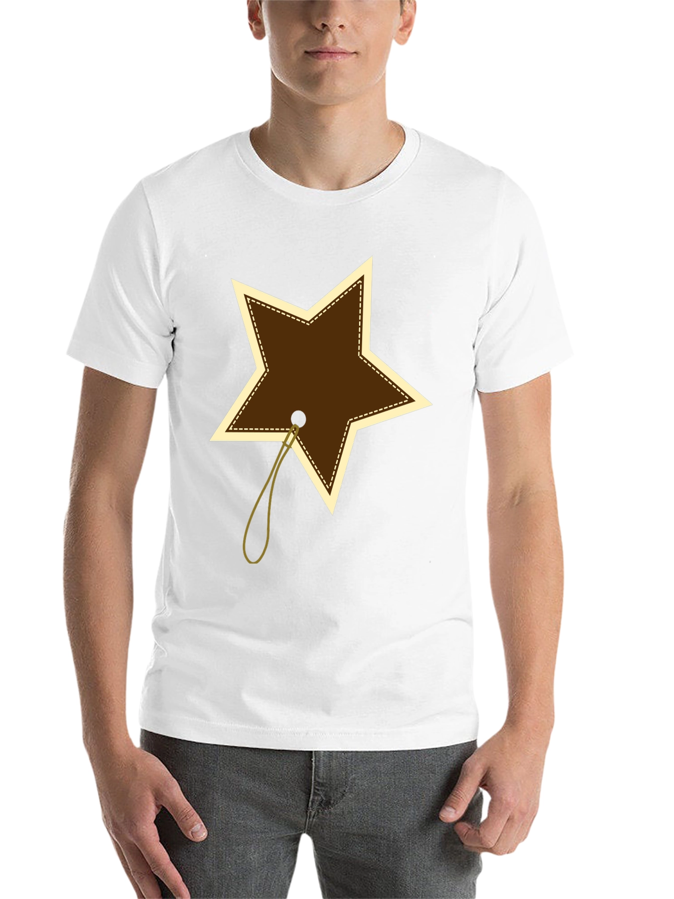 Black Star Tag Graphic Tee - Casual Style view 14