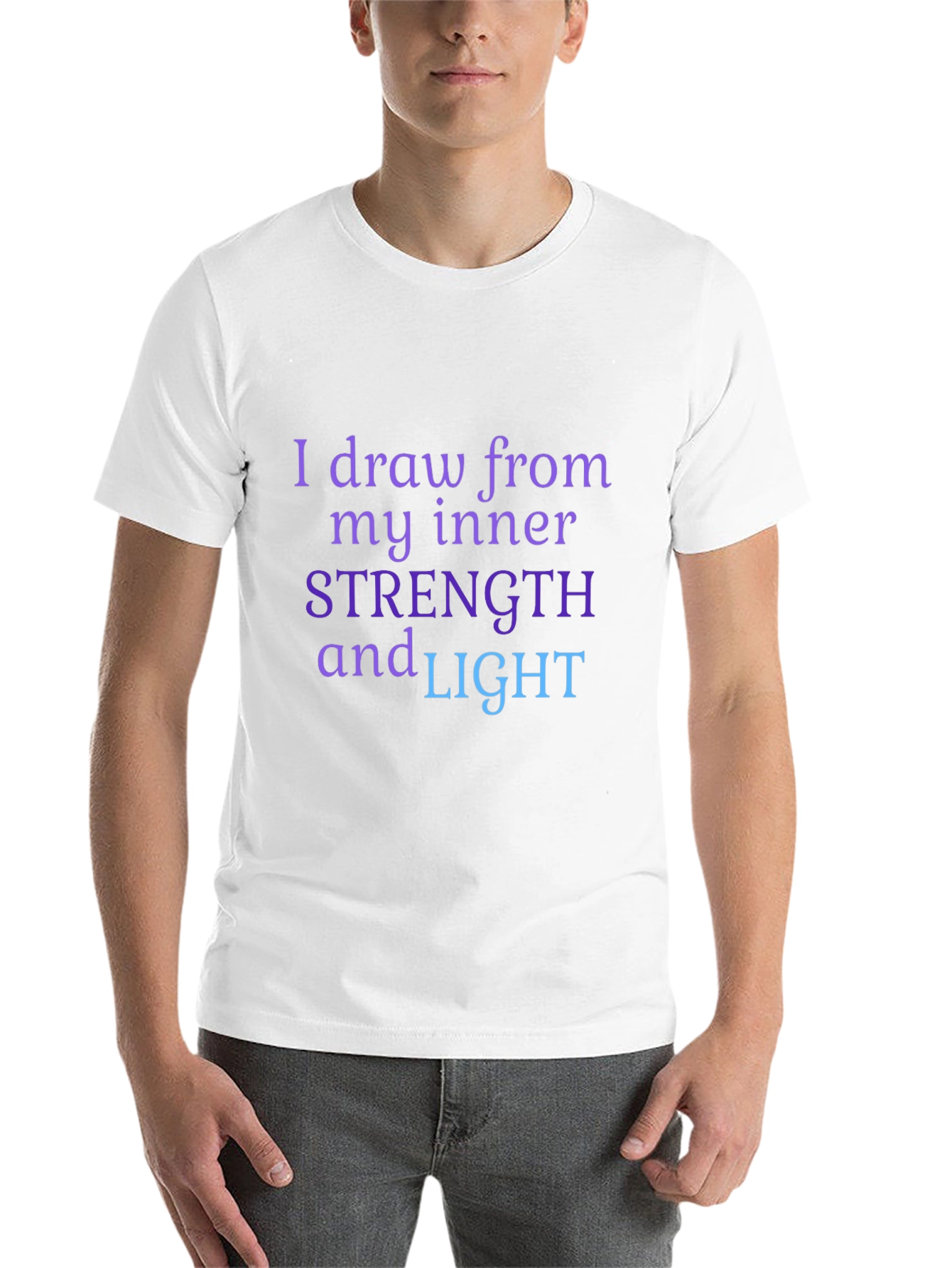 Black Inner Strength & Light T-Shirt - Motivational Tee view 14