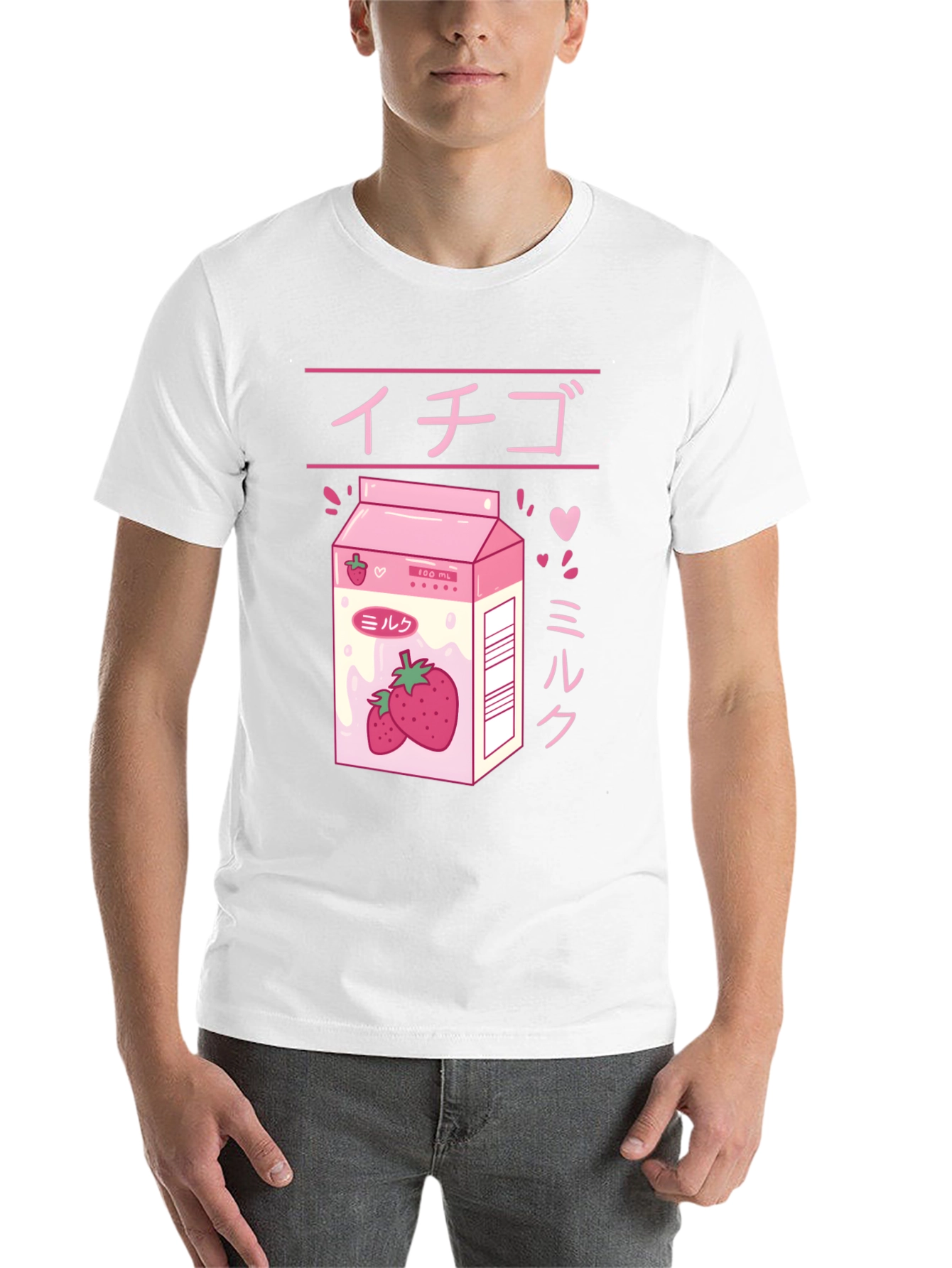 Black Strawberry Milk Anime Graphic Tee view 14