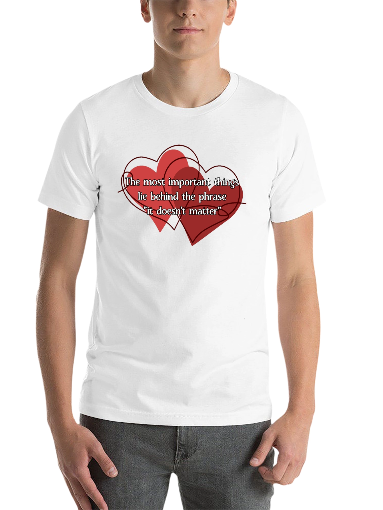 Black Important Things Tee - Heart Design view 14