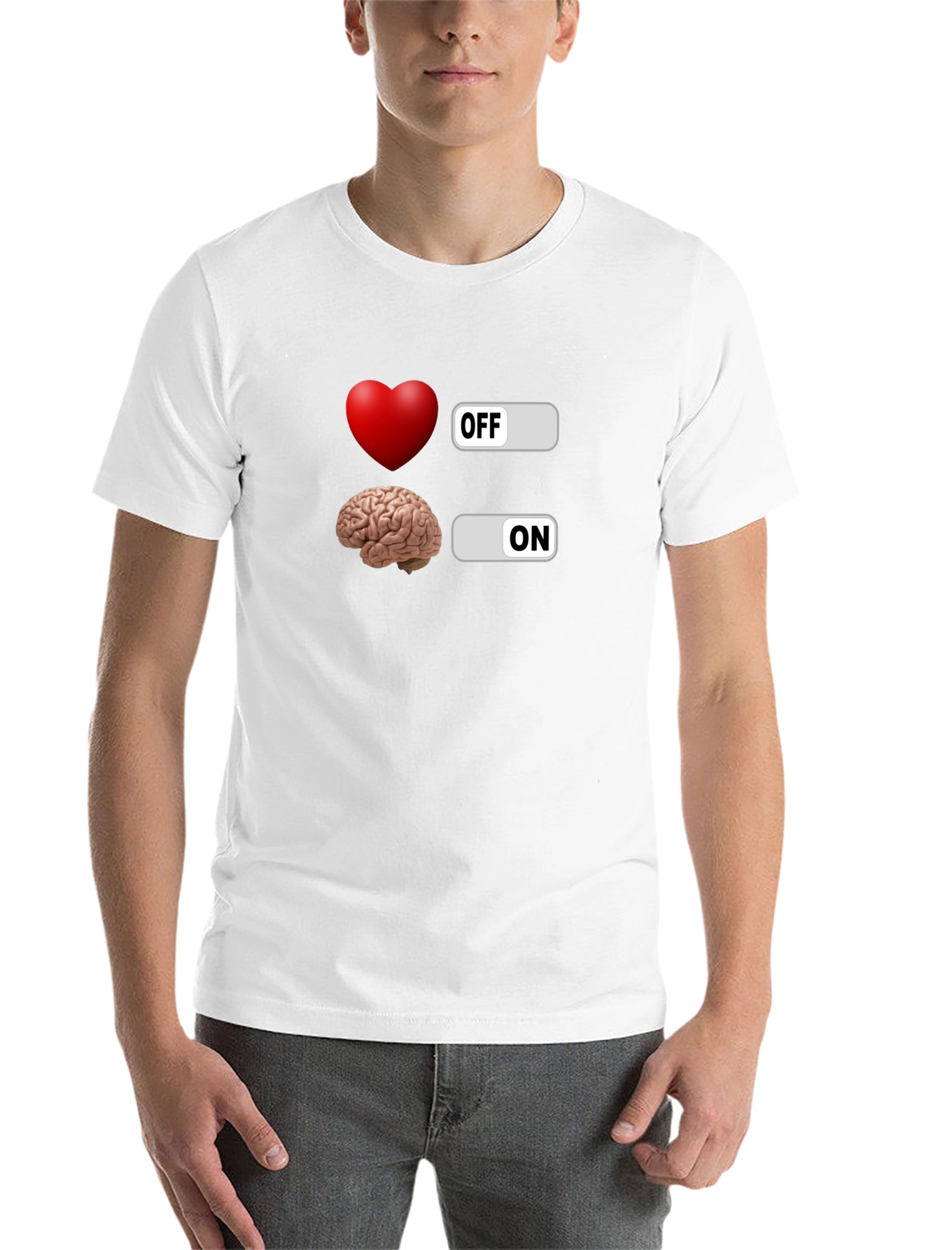 Black Heart Off Brain On Graphic T-Shirt view 14