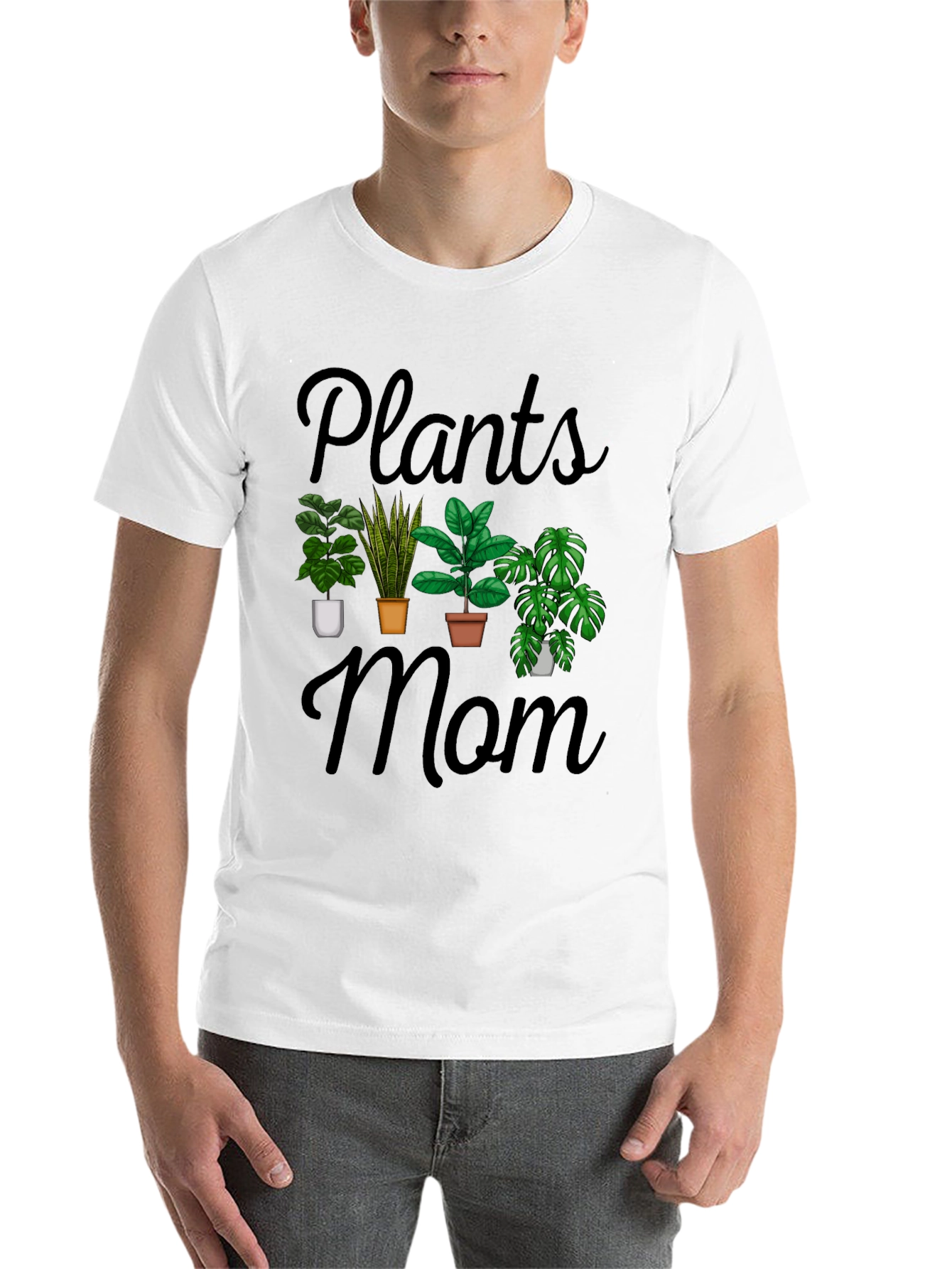 Black Plants Mom Graphic T-Shirt view 14