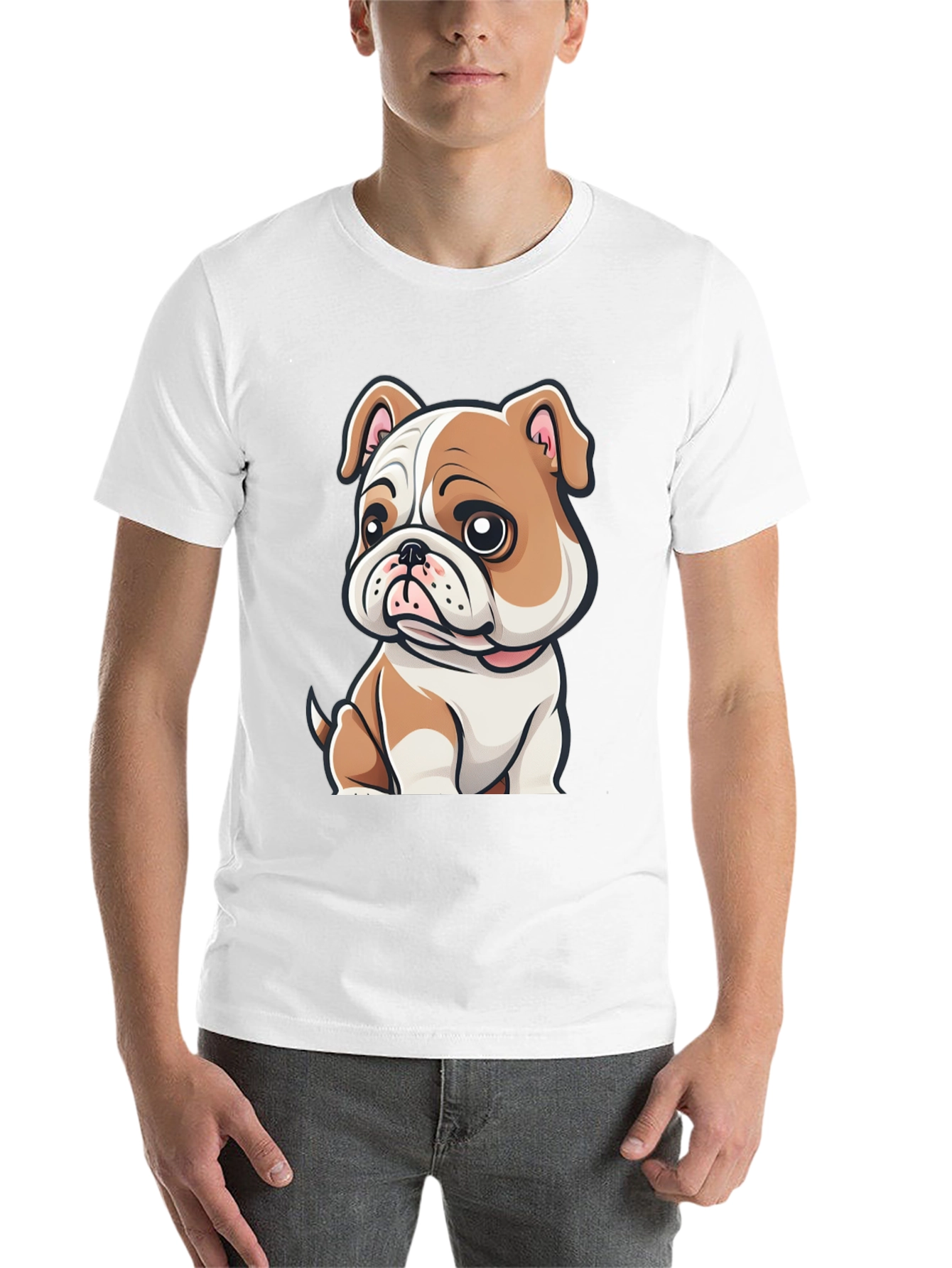 Black Bulldog Puppy Graphic Tee - Cute Dog Lover Shirt view 14