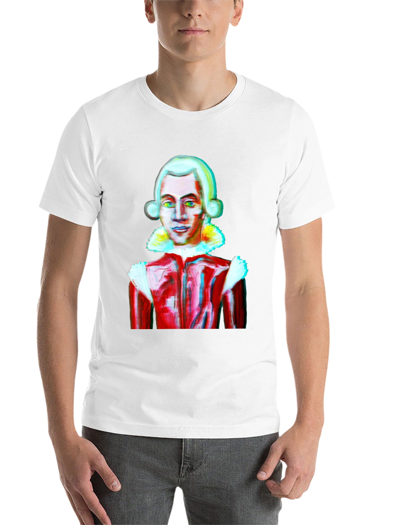 Black Mozart Style Graphic Tee - Artistic T-Shirt view 14