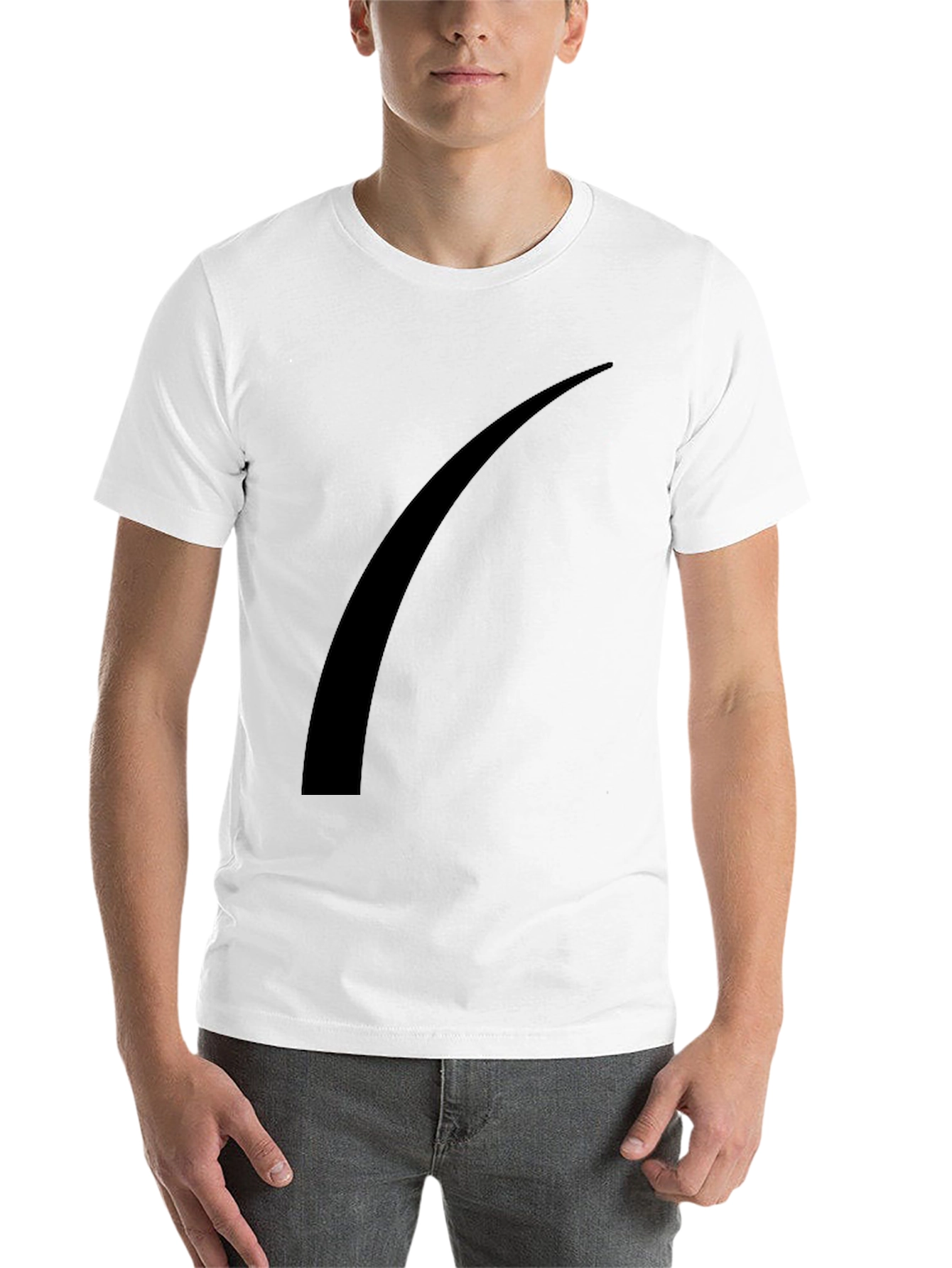 Black Modern Black Tee with Abstract Graphic view 14