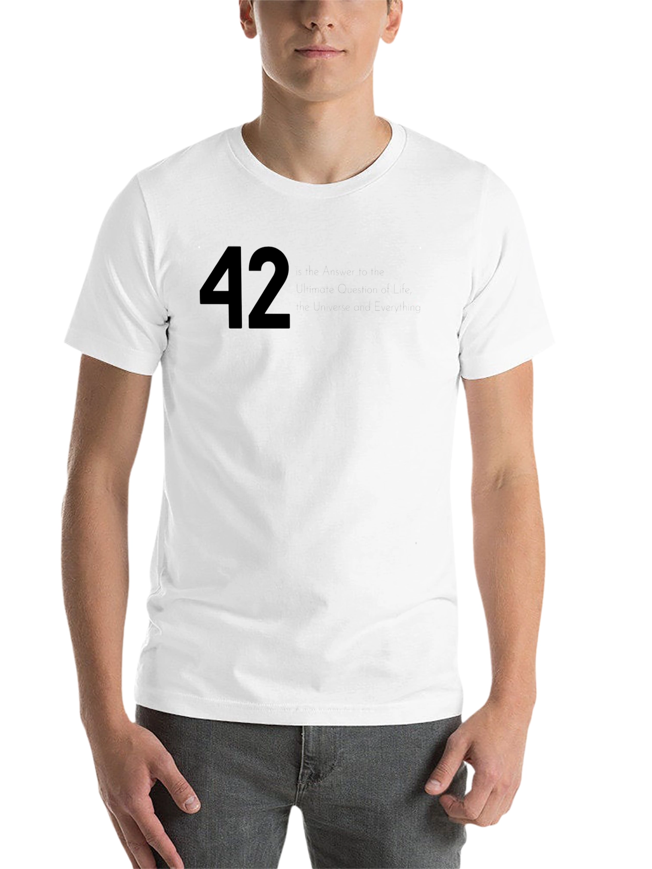 Black 42 Graphic Tee - Soft Cotton Crew Neck T-Shirt view 14