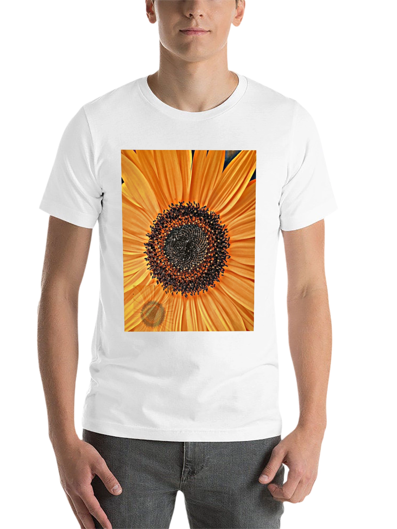 Black Sunflower Graphic Tee - Bold Floral Design view 14