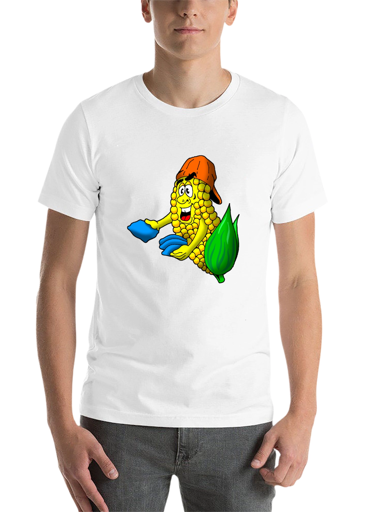 Black Corn Cob Cartoon T-Shirt view 14