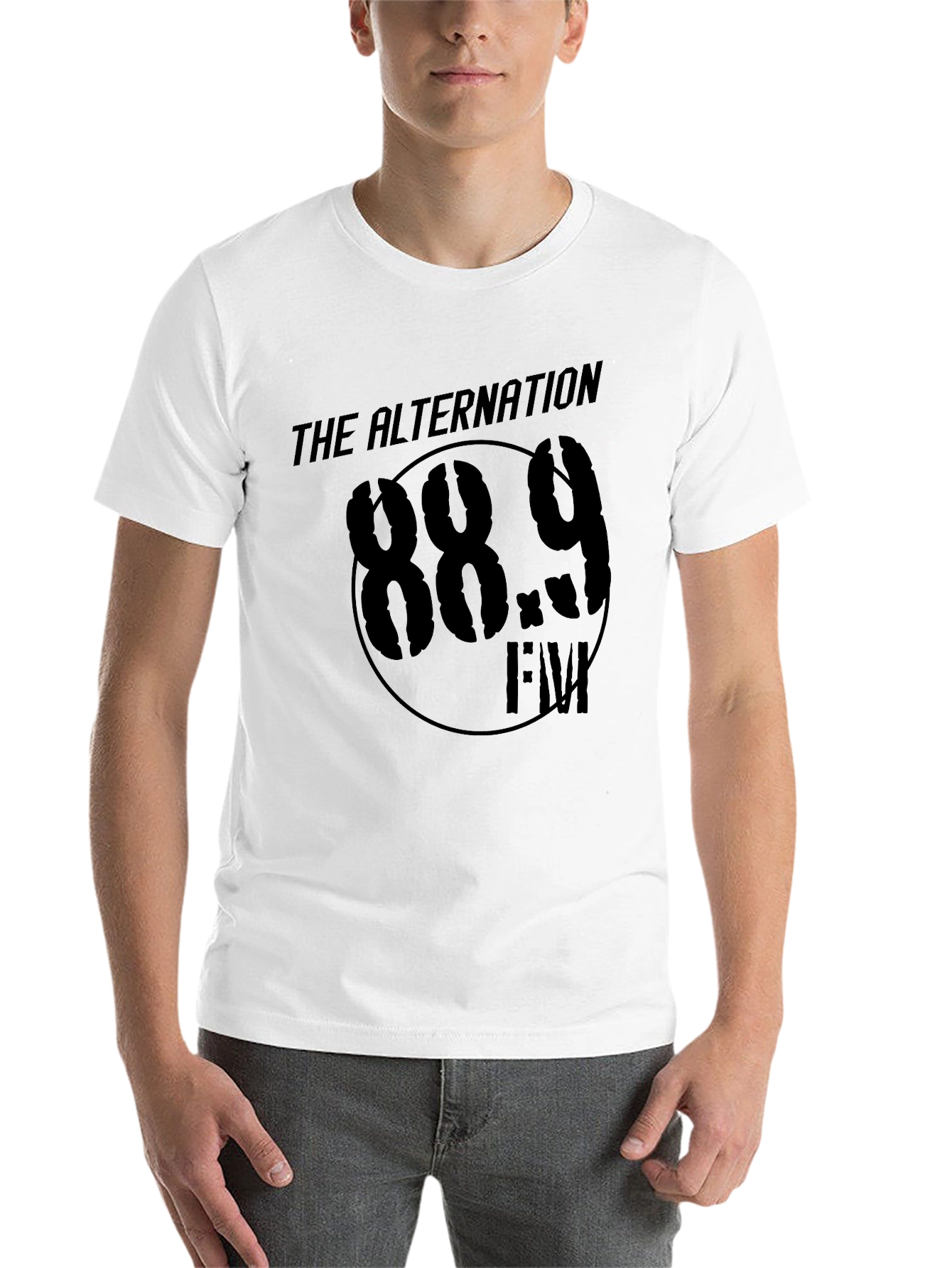 Black The Alternation 88.9 FM Black T-Shirt view 14