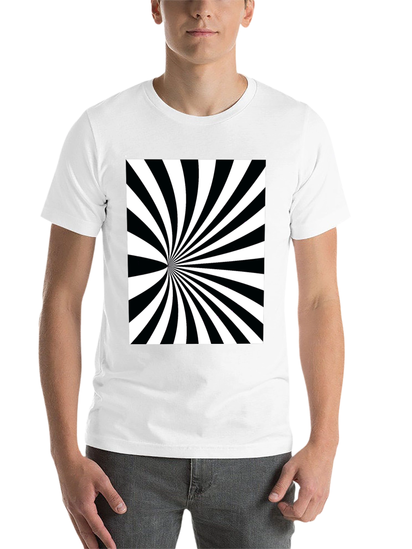 Black Hypnotic Black & White Swirl Tee view 14