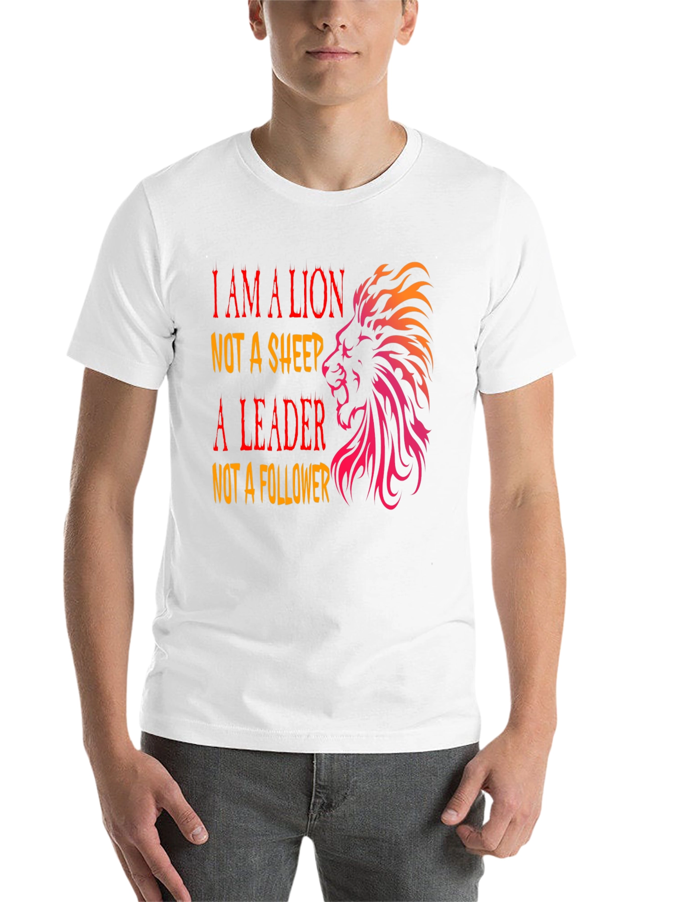 Black Lion Leader Graphic Tee - I AM A LION Black T-Shirt view 14