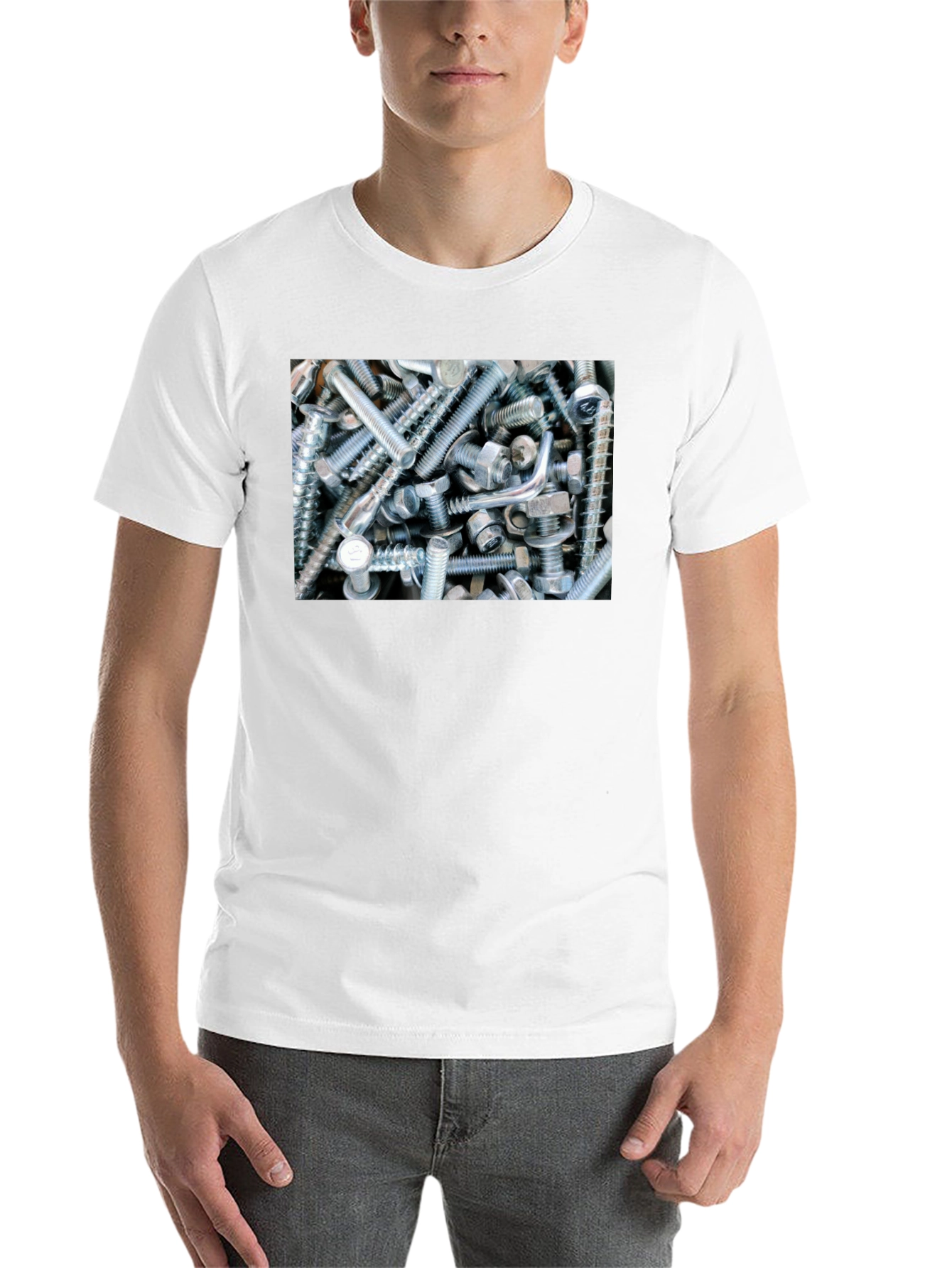 Black Bolts and Nuts Graphic Tee view 14