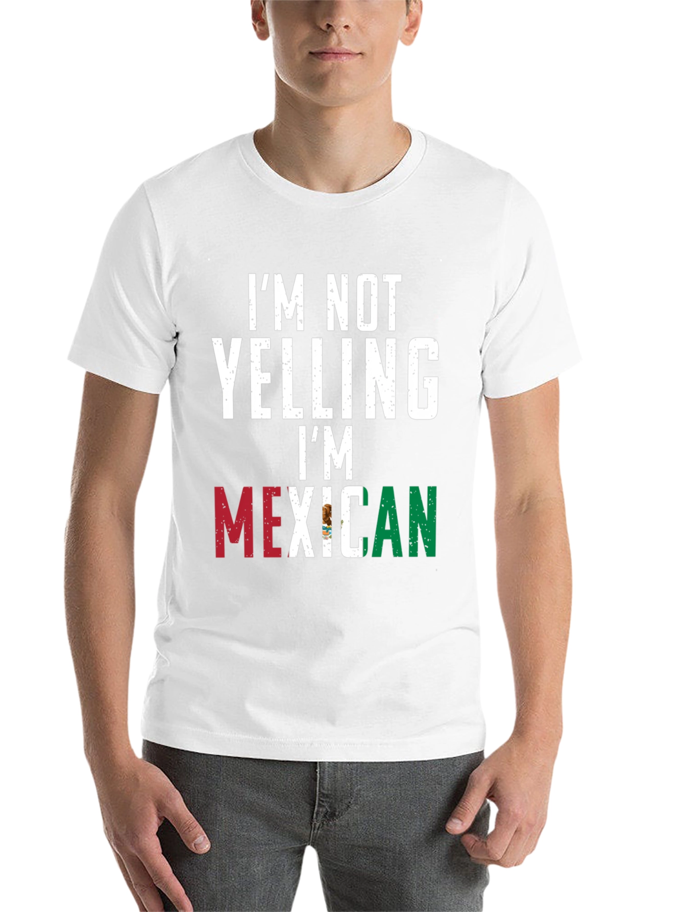 I'm Not Yelling I'm Mexican Black T-Shirt - 14