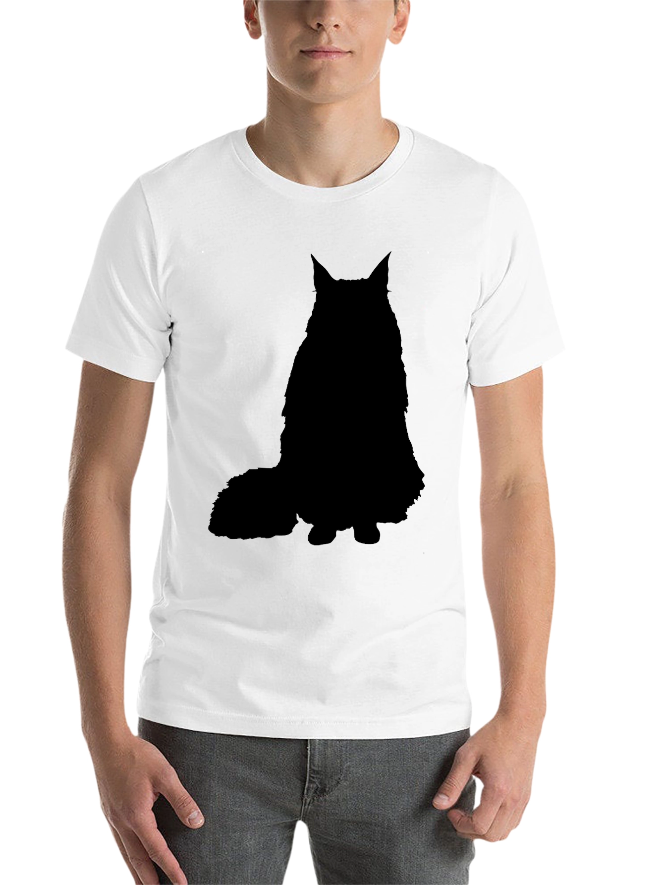 Black Black Cat Silhouette Graphic T-Shirt view 14