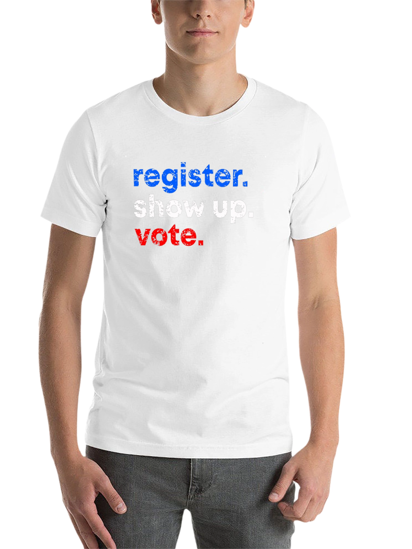 Black Register Show Up Vote Graphic T-Shirt view 14