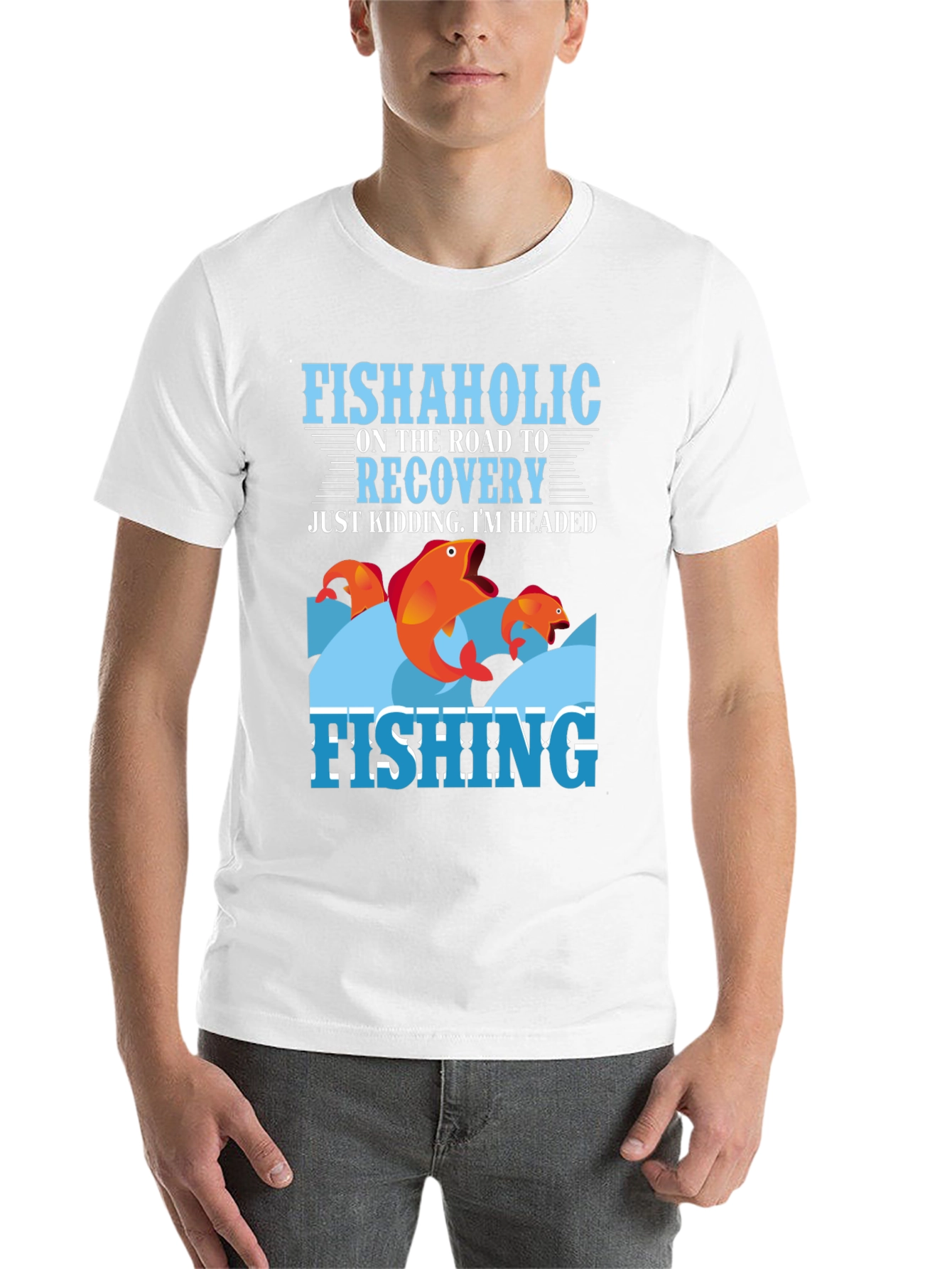 Black Fishaholic Fishing T-Shirt - Funny Fishing Tee view 14